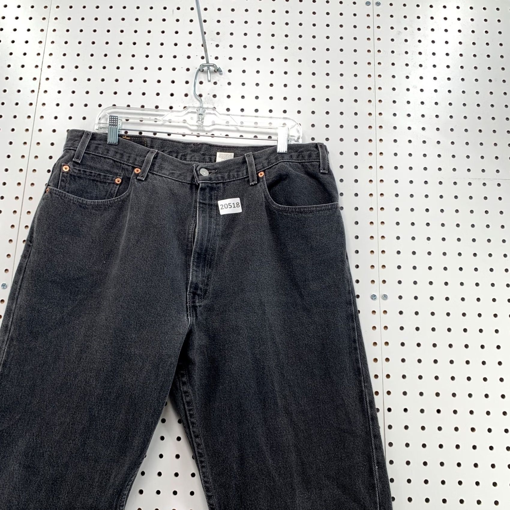 Levi's VINTAGE Levi's 505 Black Denim Jeans Mens Straight Regular 35x34 90s Theme Leather? Size US 38 / EU 54 - 7 Thumbnail
