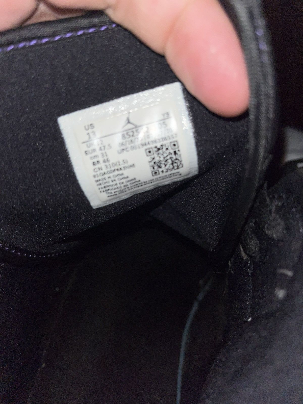 Jordan Brand Jordan 1 Mid SE Purple-black Size US 13 / EU 46 - 6 Thumbnail