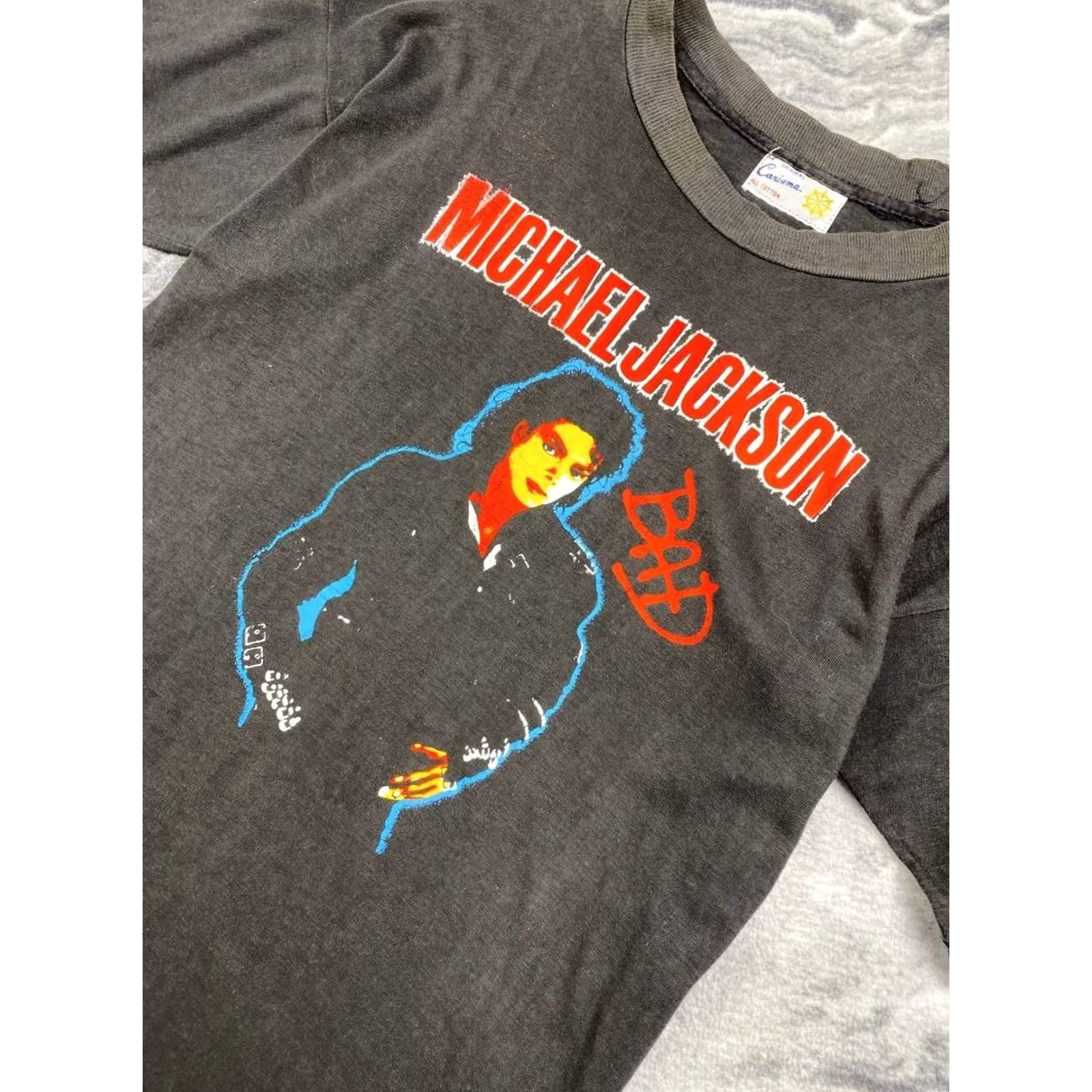Vintage VINTAGE Michael Jackson T-Shirt 80s 90s Boyfriend Fit Crew Neck Short Sleeve Black Size M Mens Shirt Pop Logo Decade 80s 90s Size US M / EU 48-50 / 2 - 2 Thumbnail