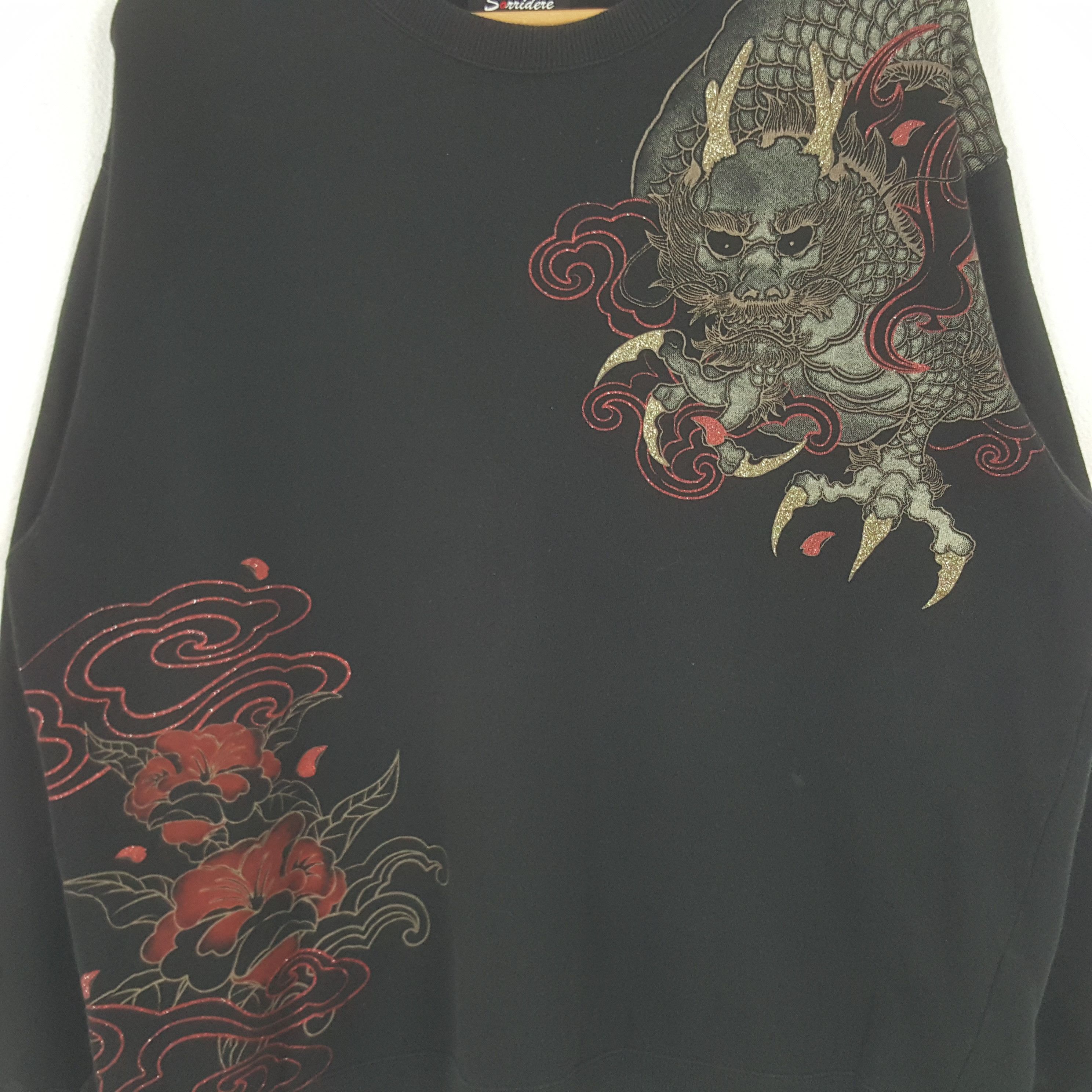 Other Vintage Sorridere Japanese Brand Dragon Sweatshirt C291N25 Size US XL / EU 56 / 4 - 4 Thumbnail