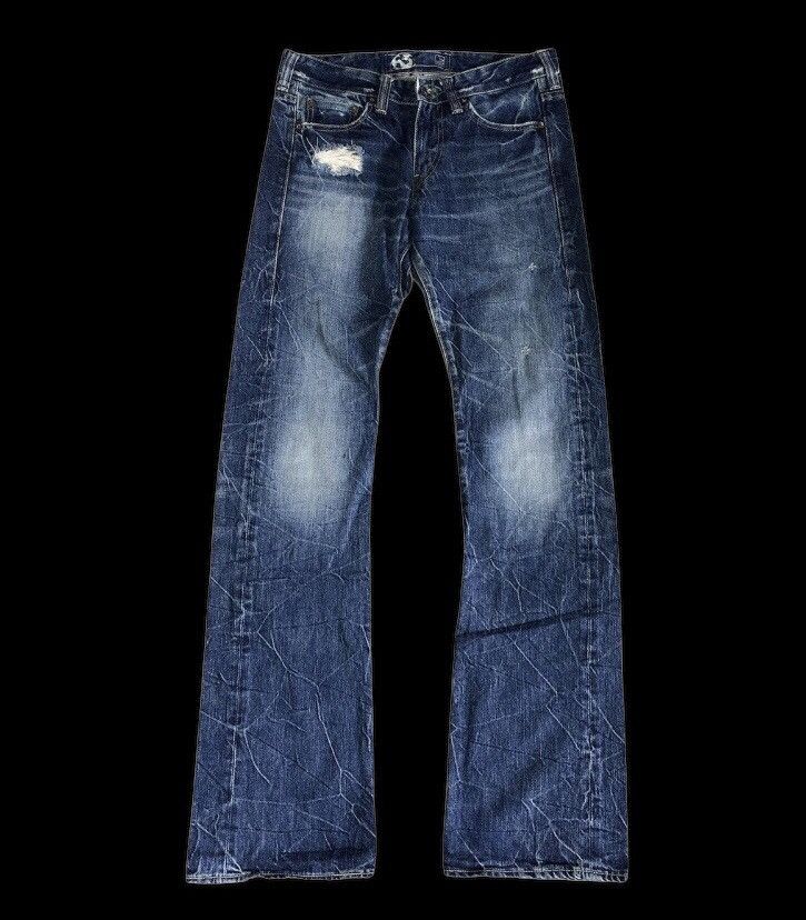 Hypebeast FLARED⚡️⚡️BZEN WASHED BLUE DENIM Size US 30 / EU 46 - 1 Thumbnail