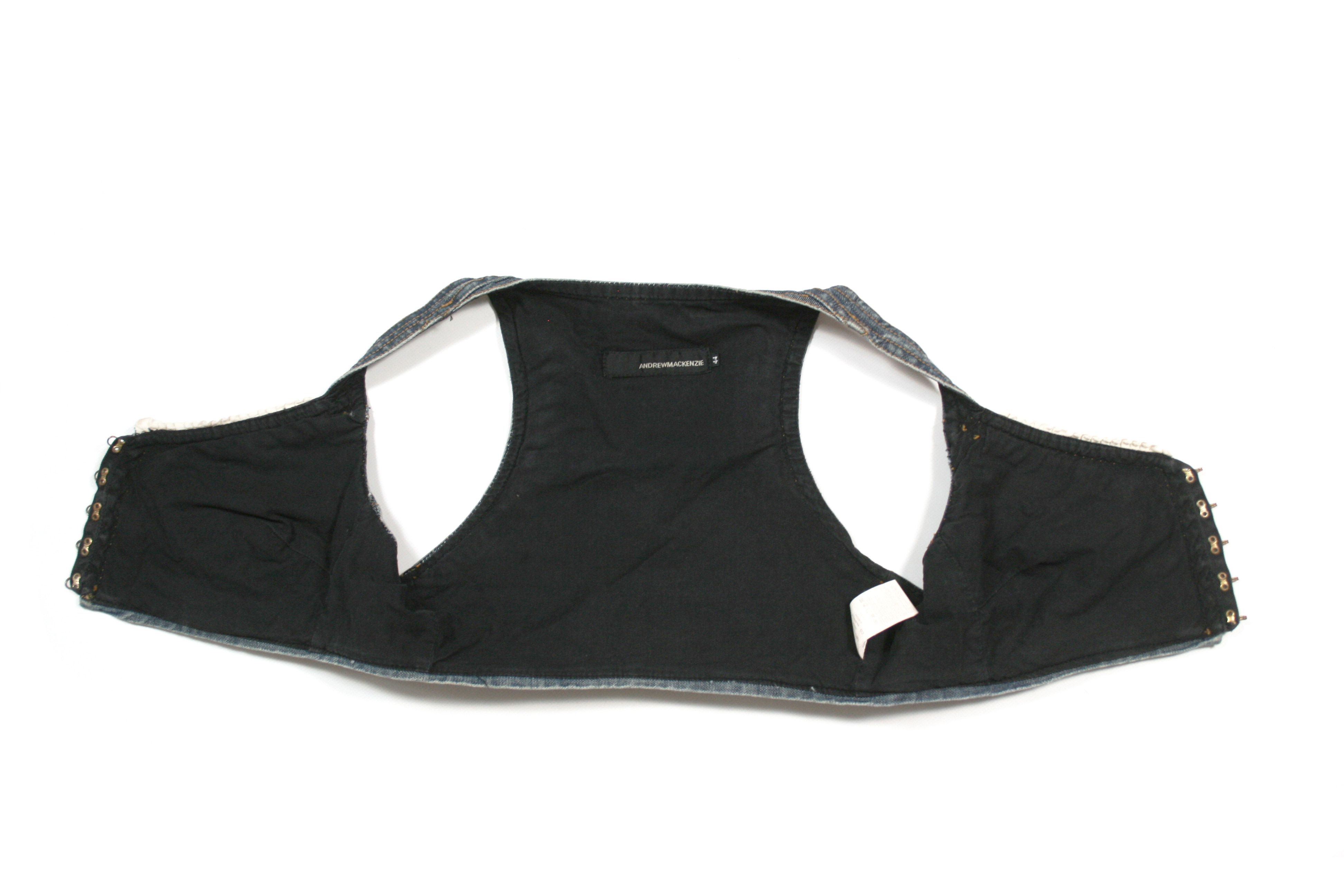 Andrew Mackenzie S/S2004 Denim Crop Top Vintage Size M / US 6-8 / IT 42-44 - 3 Thumbnail