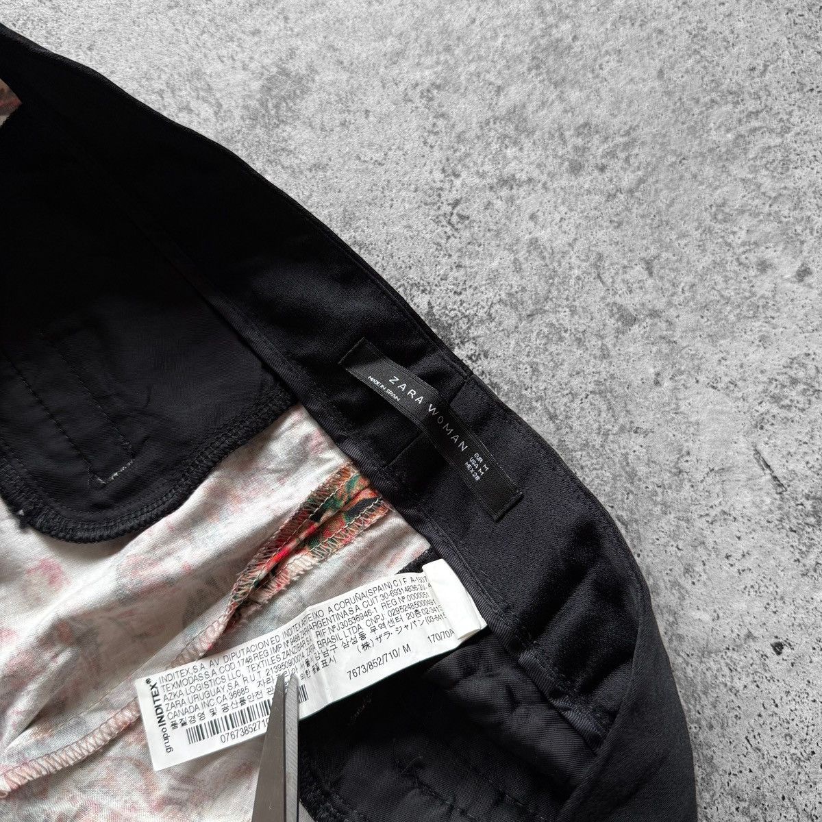Designer × Zara Zara Womens Floral Trousers Pants Zipper Closure Pockets Size 30" / US 8 / IT 44 - 7 Thumbnail