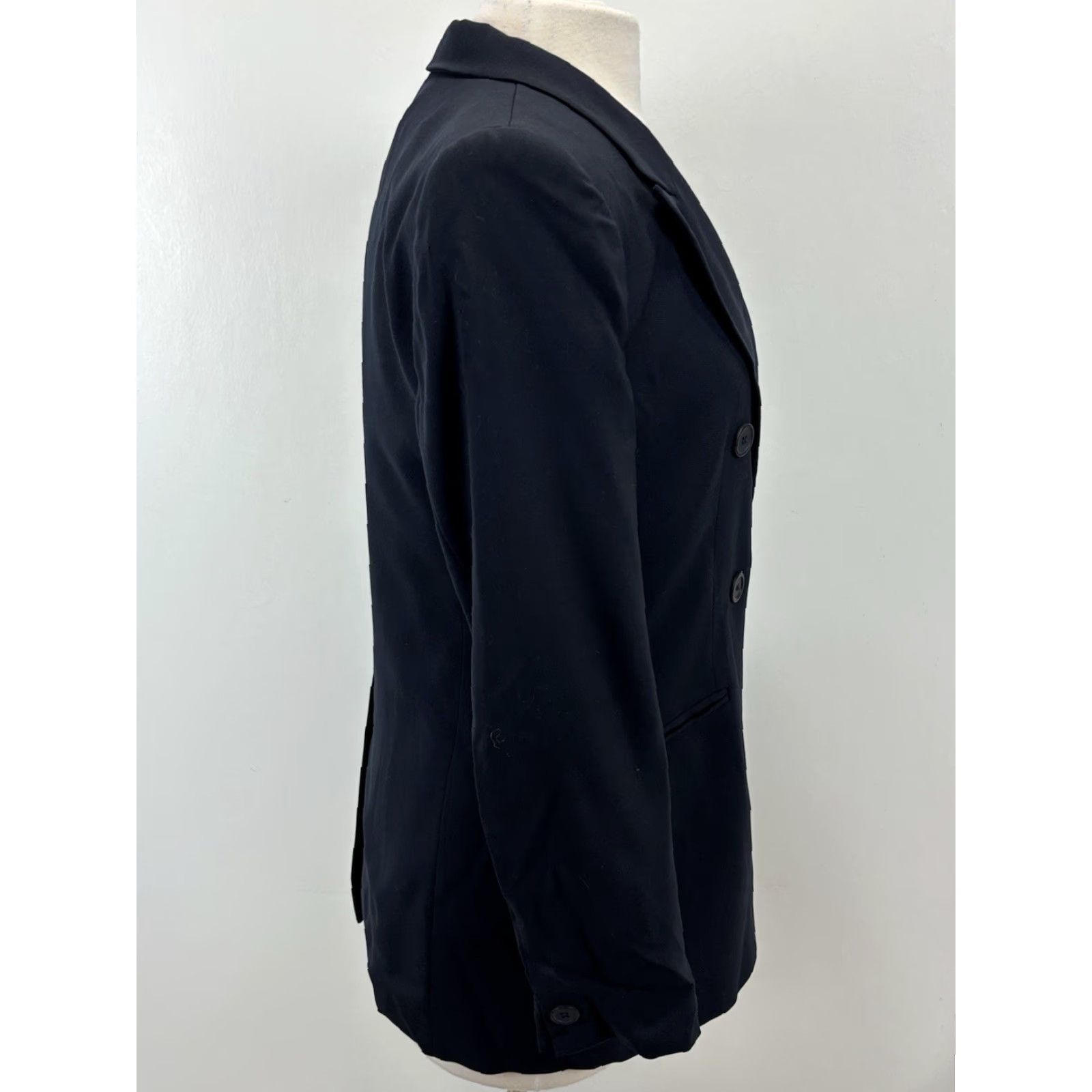 Jones New York VINTAGE Jones New York Blazer Jacket Wool Double-Breasted Petite 8P Navy Ladies USA 90s Business Cocktail Size M / US 6-8 / IT 42-44 - 4 Thumbnail
