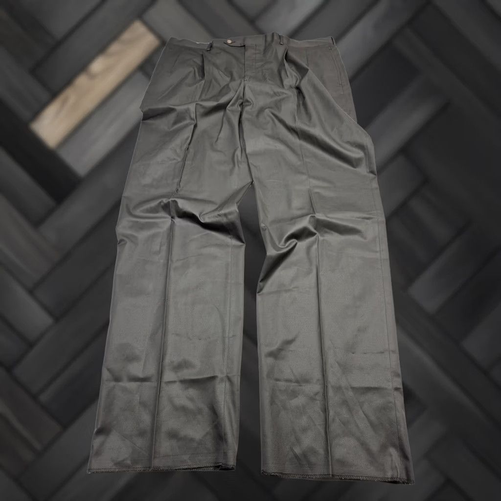 Vintage VTG Corbin Dress Pants Mens 44x36 Gray Cotton Pleated Straight Unhemmed USA Size US 44 / EU 60 - 1 Thumbnail