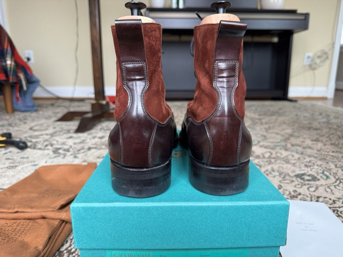 Edward Green GALWAY 82 Last — cognac cordovan & snuff suede Size US 11.5 / EU 44-45 - 4 Thumbnail