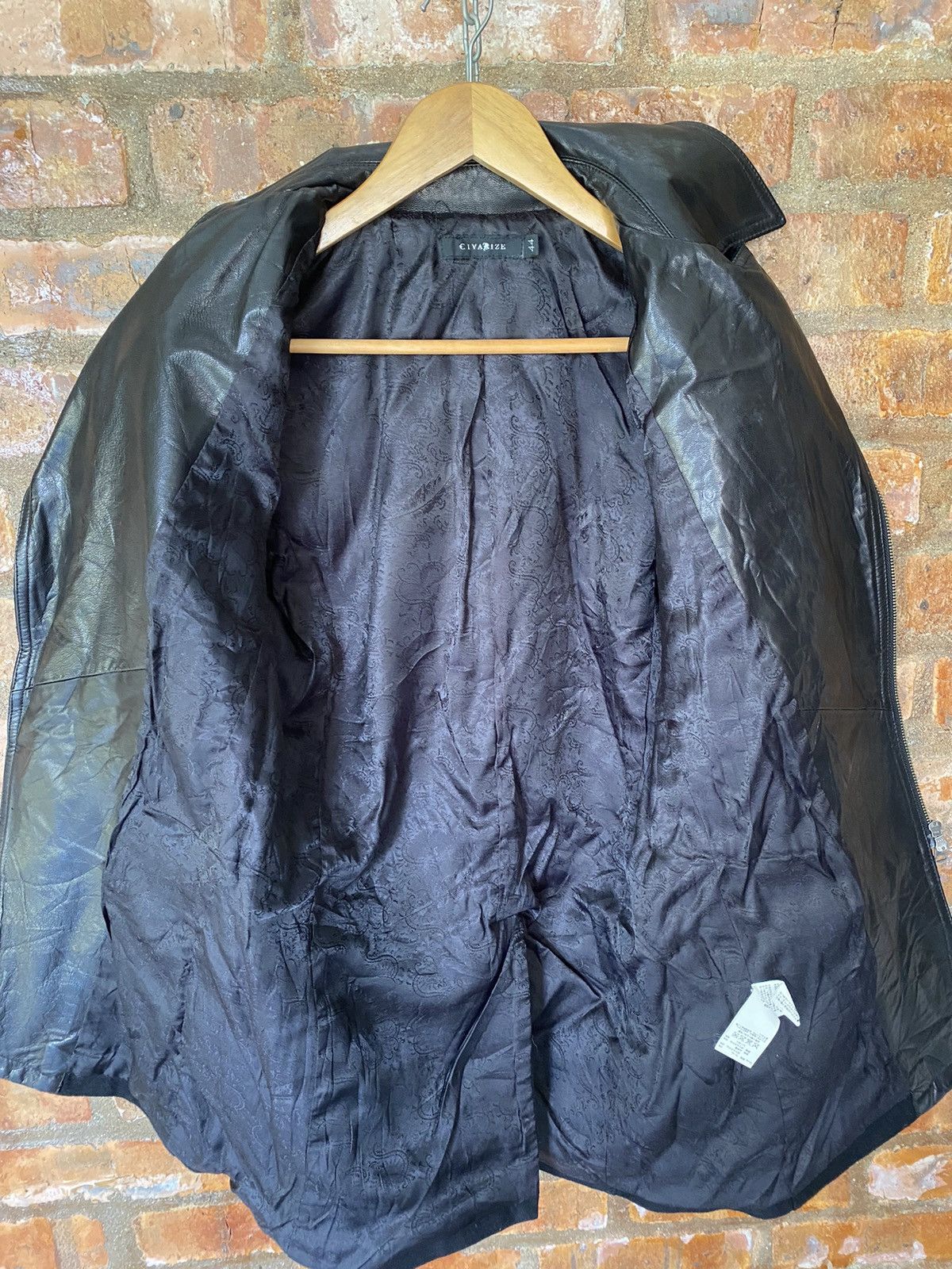 CIVARIZE Civarize Japan doube leather collar Asmetrical zipper Size US S / EU 44-46 / 1 - 14 Thumbnail