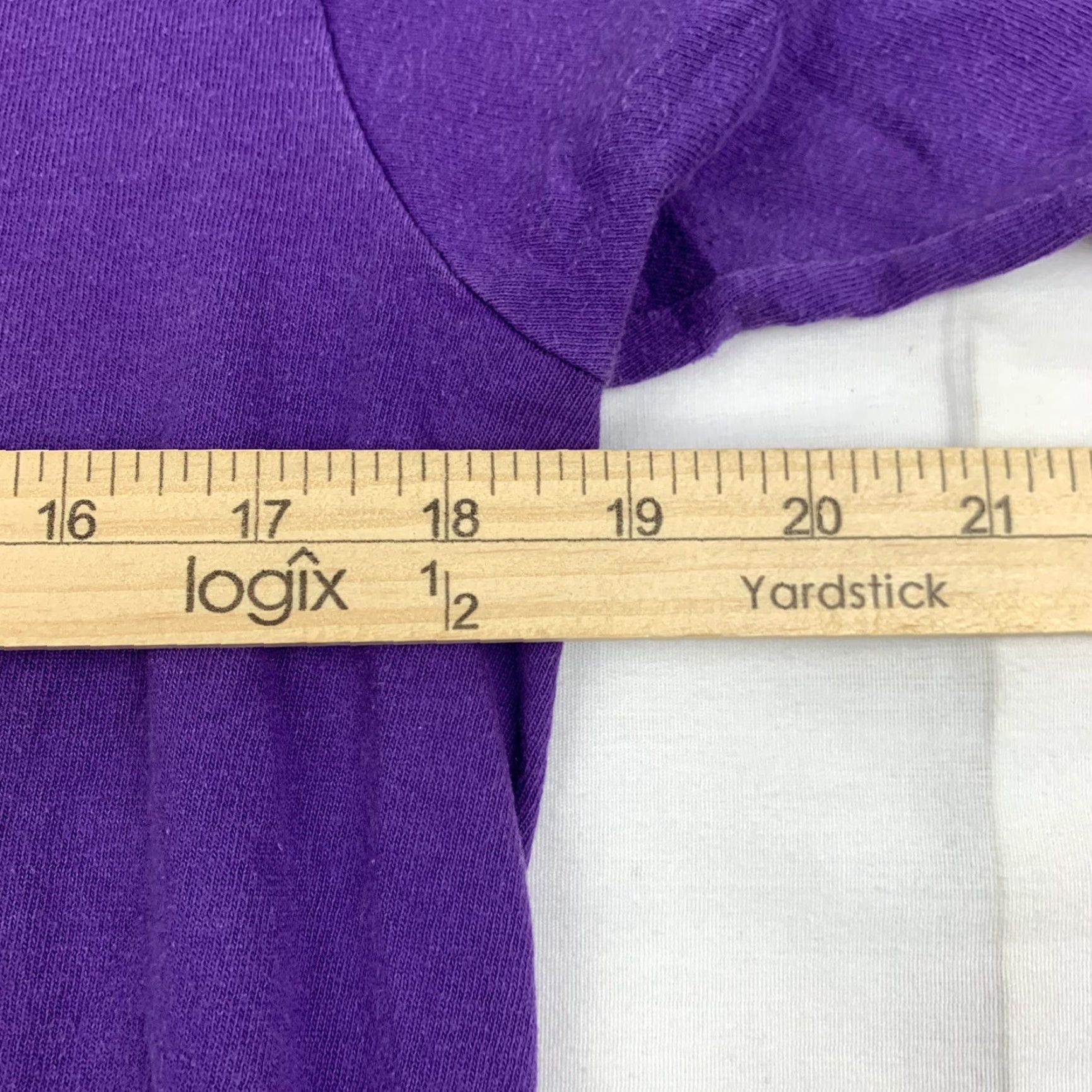 Fruit Of The Loom VINTAGE Fruit of the Loom T-Shirt Mens Short Sleeve Crew Neck Purple Golf 90s USA Embroidered Medium Point Pointe Links Tradition Sports Size US M / EU 48-50 / 2 - 7 Thumbnail