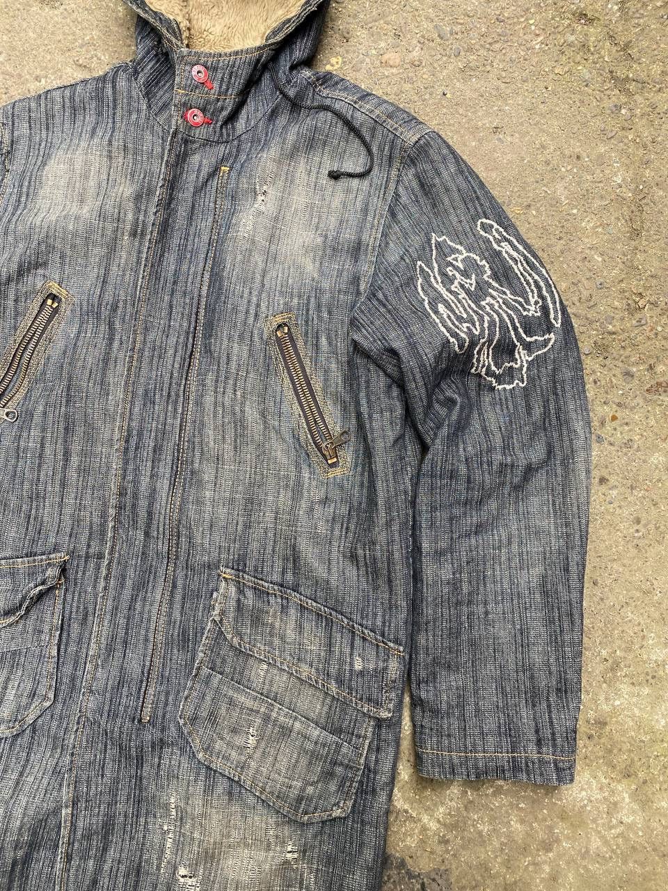 Japanese Brand × Vintage Diesel like if six was nine style mohair distressed jacket Size US XL / EU 56 / 4 - 5 Thumbnail