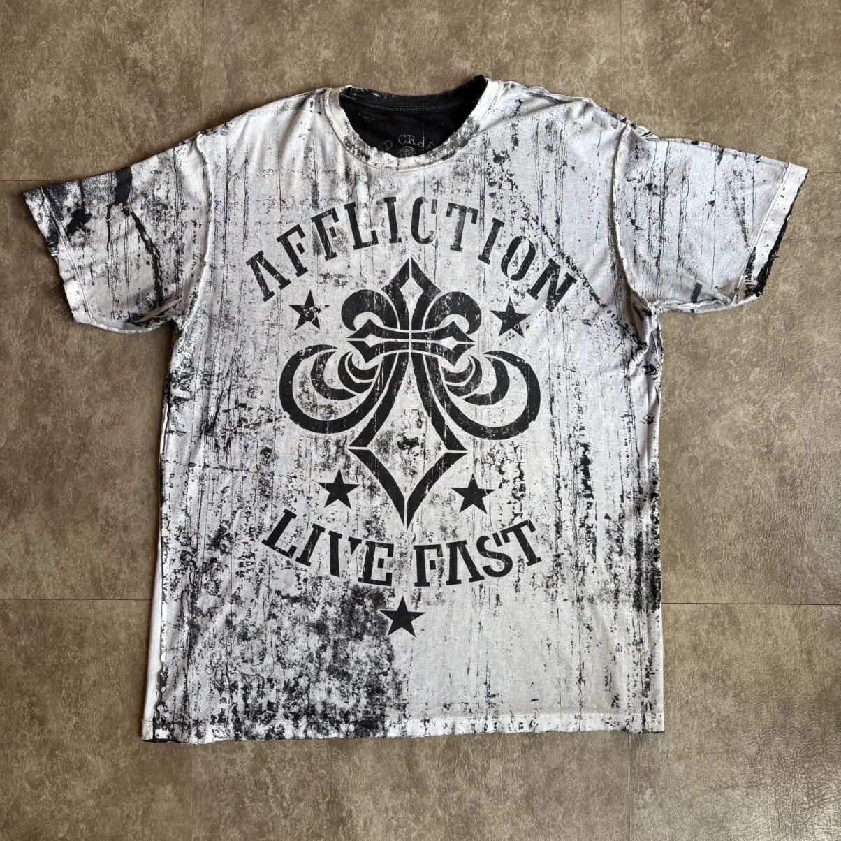Affliction Vintage Y2K Double Sided Affliction T Shirt Size US XL / EU 56 / 4 - 2 Thumbnail