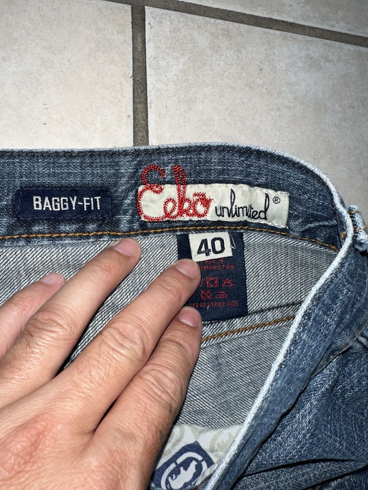 Ecko Unltd. × Vintage Crazy Vintage Y2K Baggy Grunge Skater Jean Shorts Jorts! Size US 40 / EU 56 - 9 Thumbnail