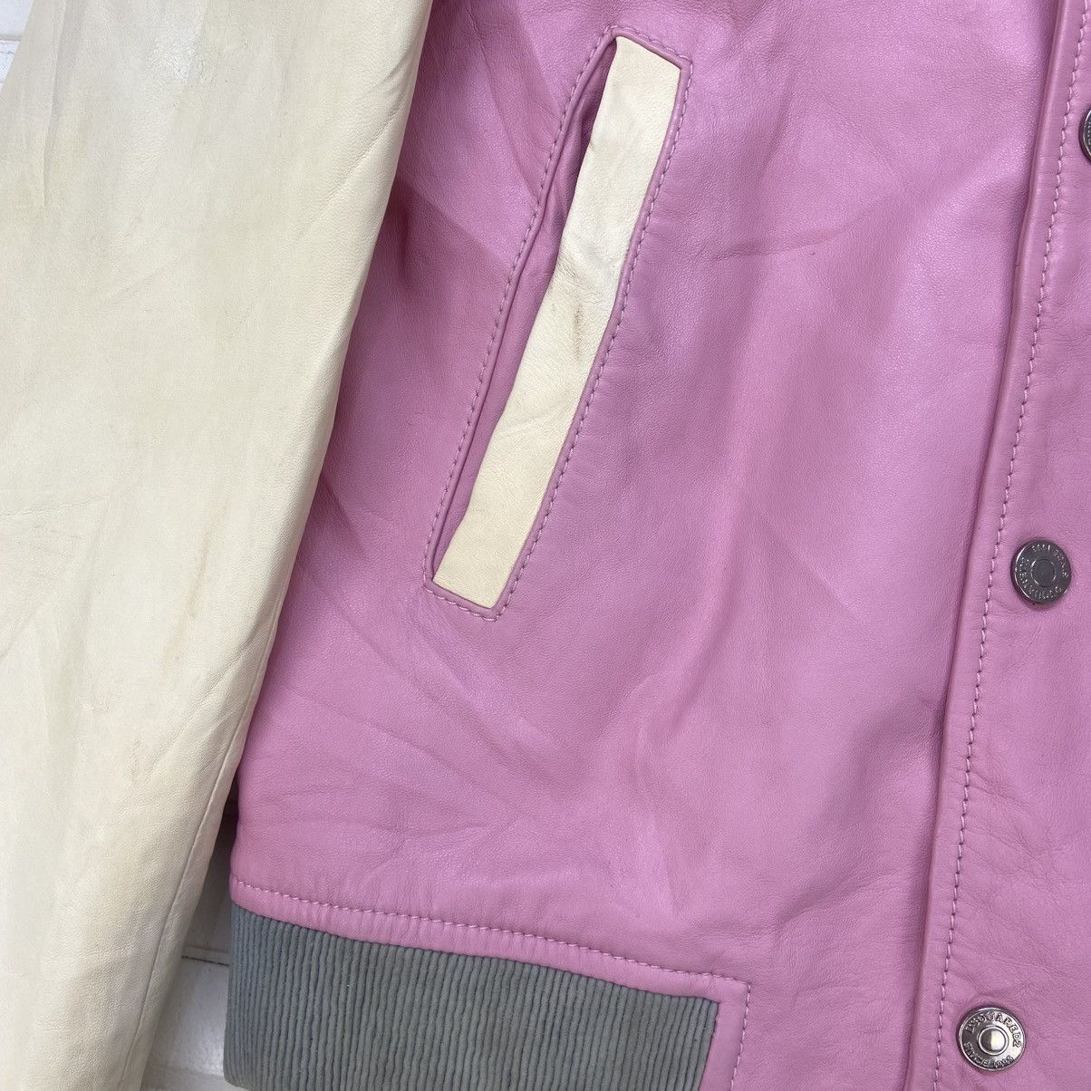 Dolce & Gabbana Dolce & Gabbana Ovine Leather Sheepskin Varsity Jacket Size S / US 4 / IT 40 - 4 Thumbnail