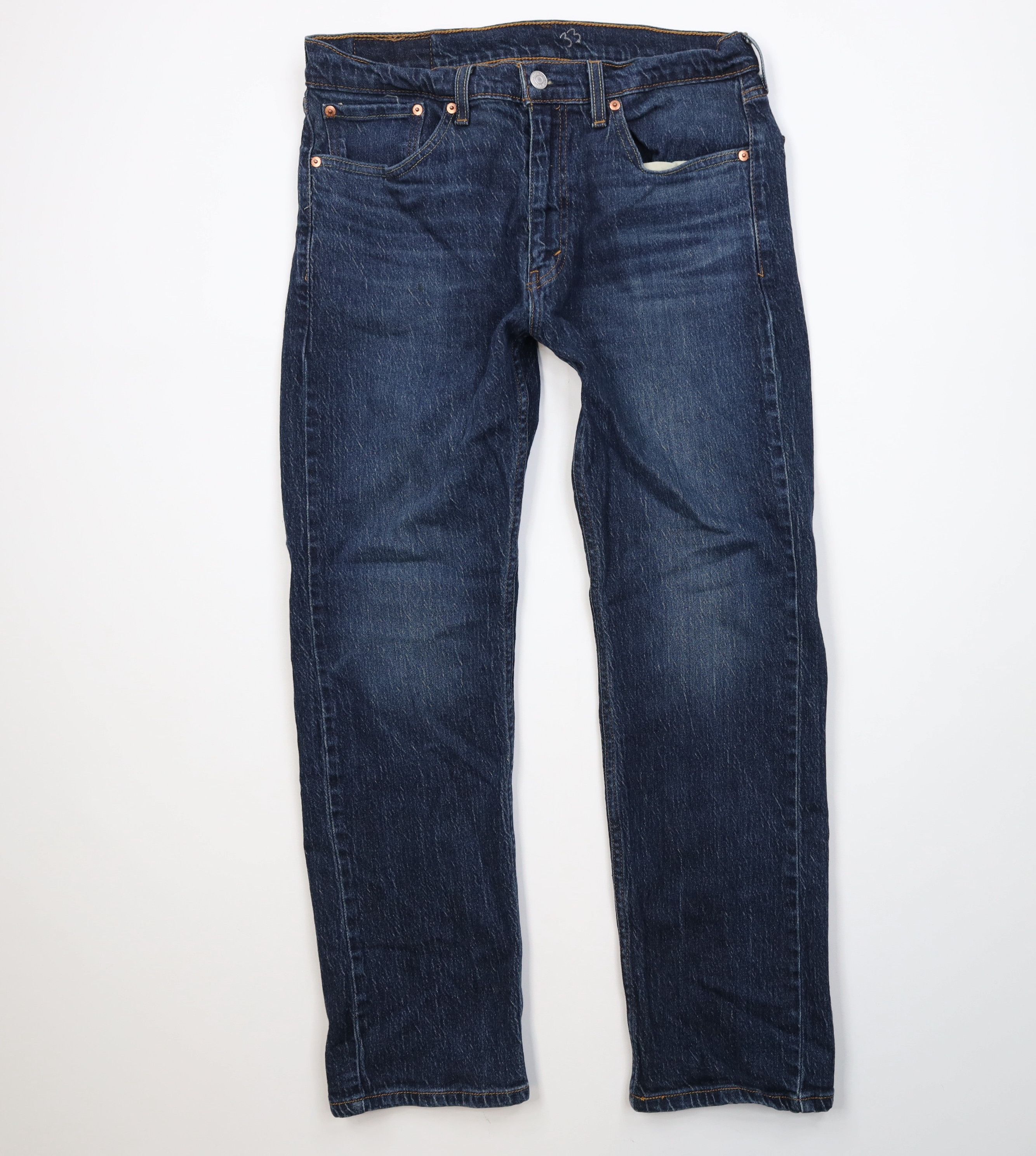 Levi's Vintage Y2K Levis 505 Regular Straight Leg Denim Jeans Blue Size US 33 - 1 Thumbnail