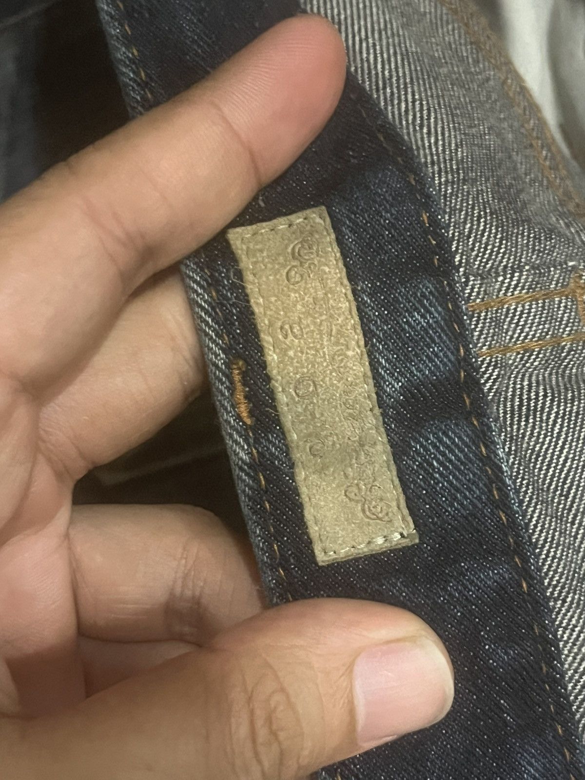 If Six Was Nine (BNWT) Japan Goa Dark Washed Cracked Distressed Flare Jeans Size US 30 / EU 46 - 17 Thumbnail