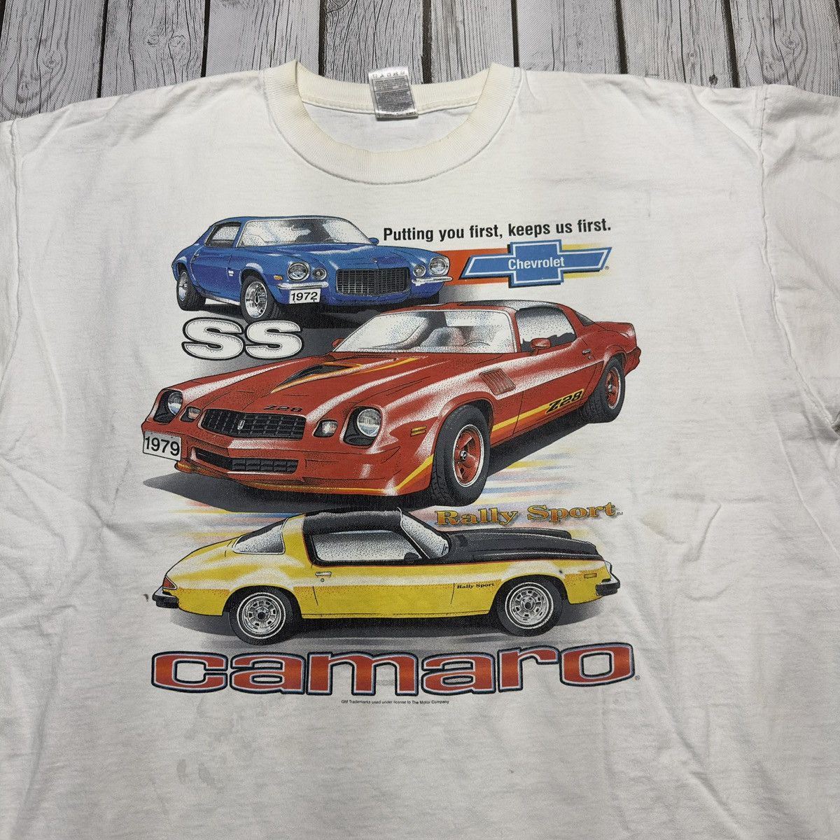 Chevrolet × Fruit Of The Loom × Vintage Vintage Chevrolet Camaro tee Size US XXL / EU 58 / 5 - 3 Thumbnail