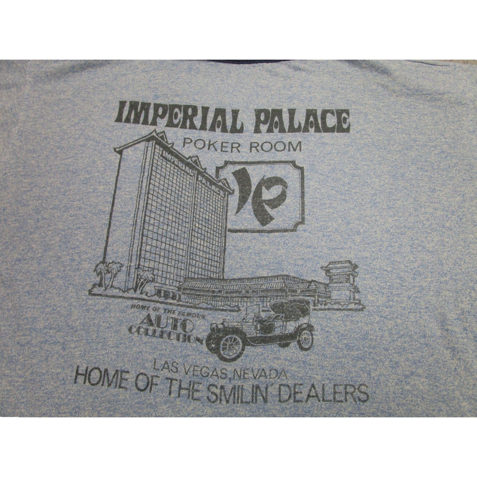 Imperial VINTAGE Imperial Palace Shirt Mens Large Blue Poker Room Las Vegas Ringer 80s Size US L / EU 52-54 / 3 - 2 Thumbnail