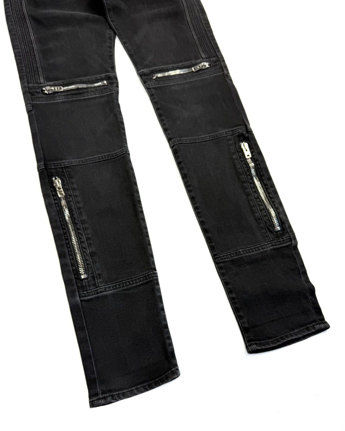 Givenchy Givenchy Zip Biker Black Jeans Washed Moto Archive Designer Size US 30 / EU 46 - 6 Thumbnail