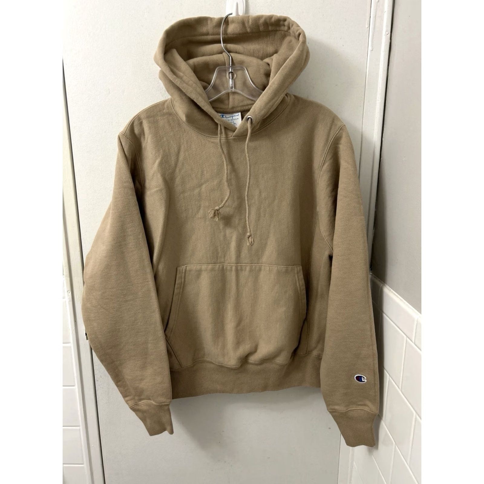Champion Champion Reverse Weave Hoodie Mens Small Tan Brown Pullover Sweatshirt L/S Size US S / EU 44-46 / 1 - 2 Thumbnail