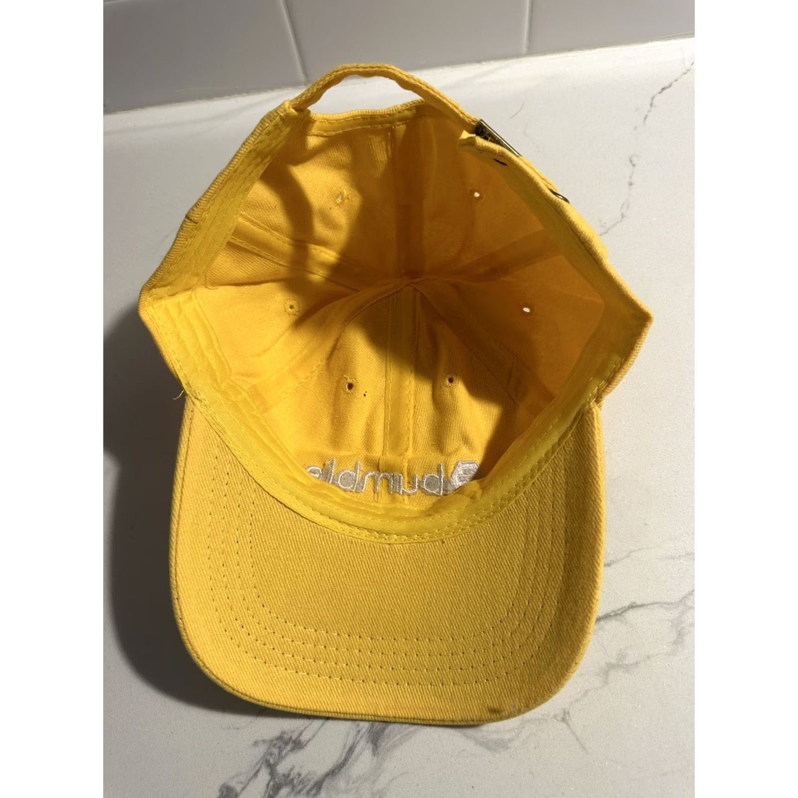 Logo 7 Bumble Dating Yellow Strapback Hat Embroidered White Logo Mens One Size Cap, Baseball Yellow, Free Shipping Size ONE SIZE - 6 Thumbnail