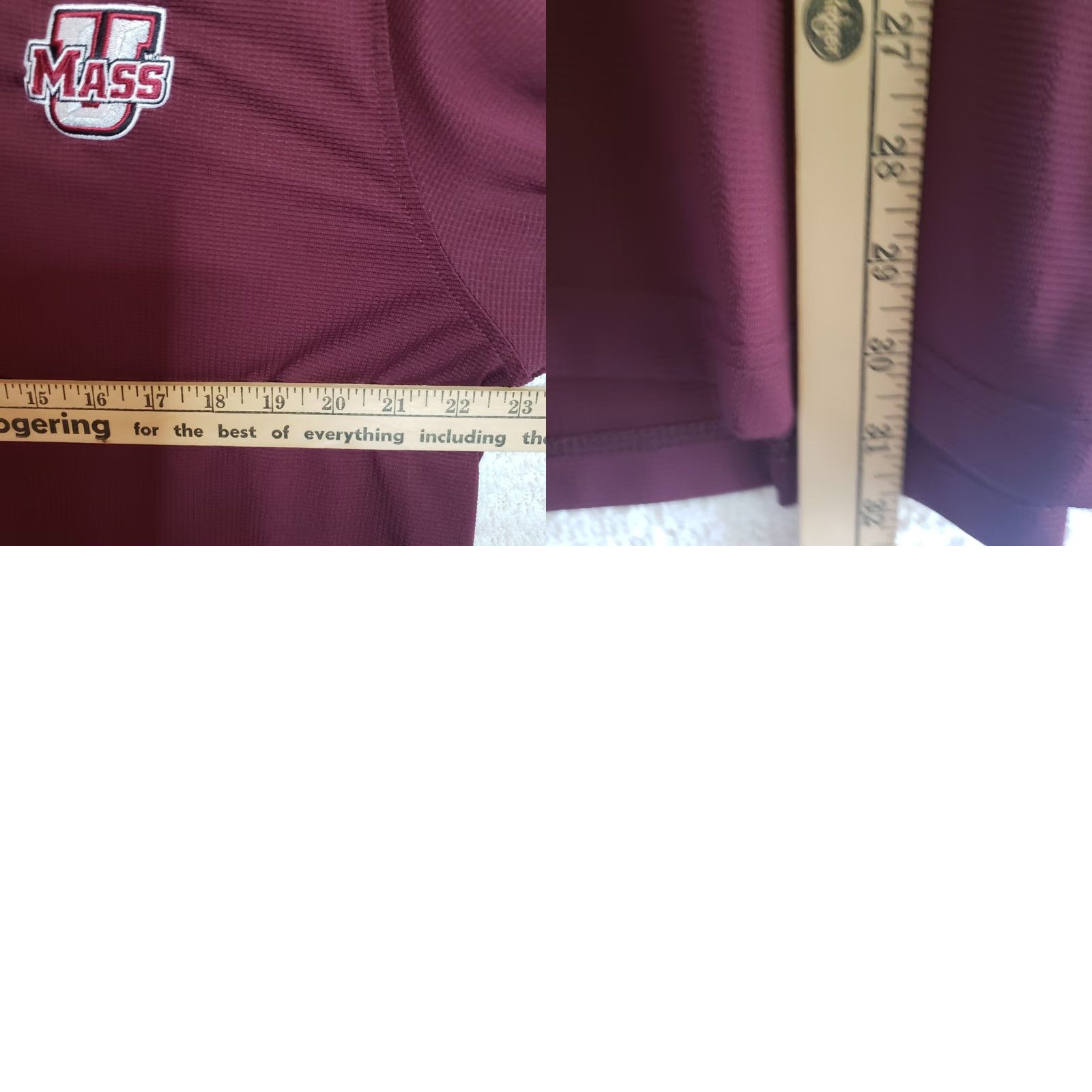 Vintage Ping Sensor Cool Polo Golf Shirt L Men Garnet Maroon U MASS Logo on Chest Short Sleeve Polyester Spandex Breathable Quick Dry Golf Size US L / EU 52-54 / 3 - 9 Thumbnail