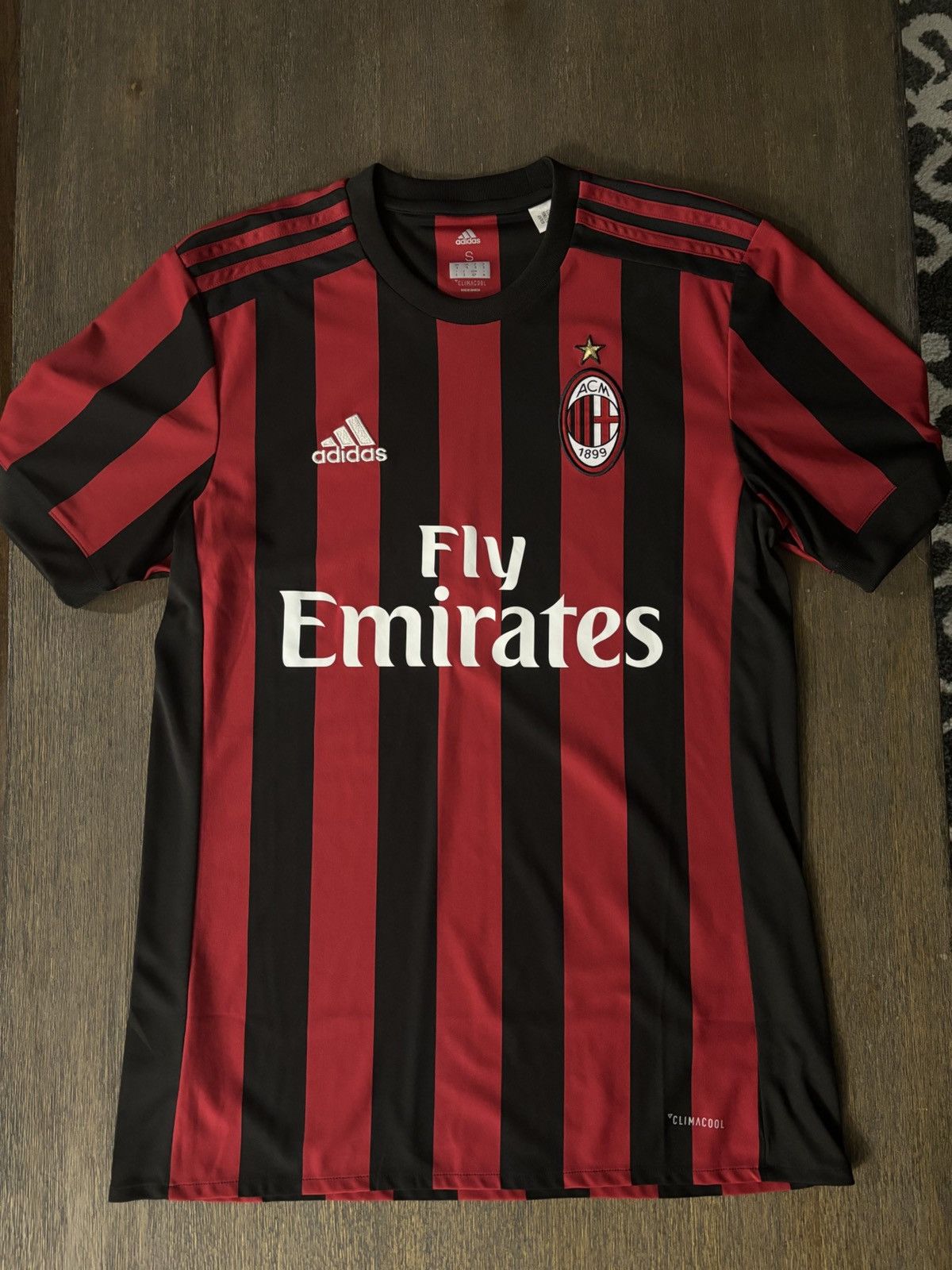Adidas AC Milan 2017/18 Adidas Home Kit Size US S / EU 44-46 / 1 - 1 Thumbnail