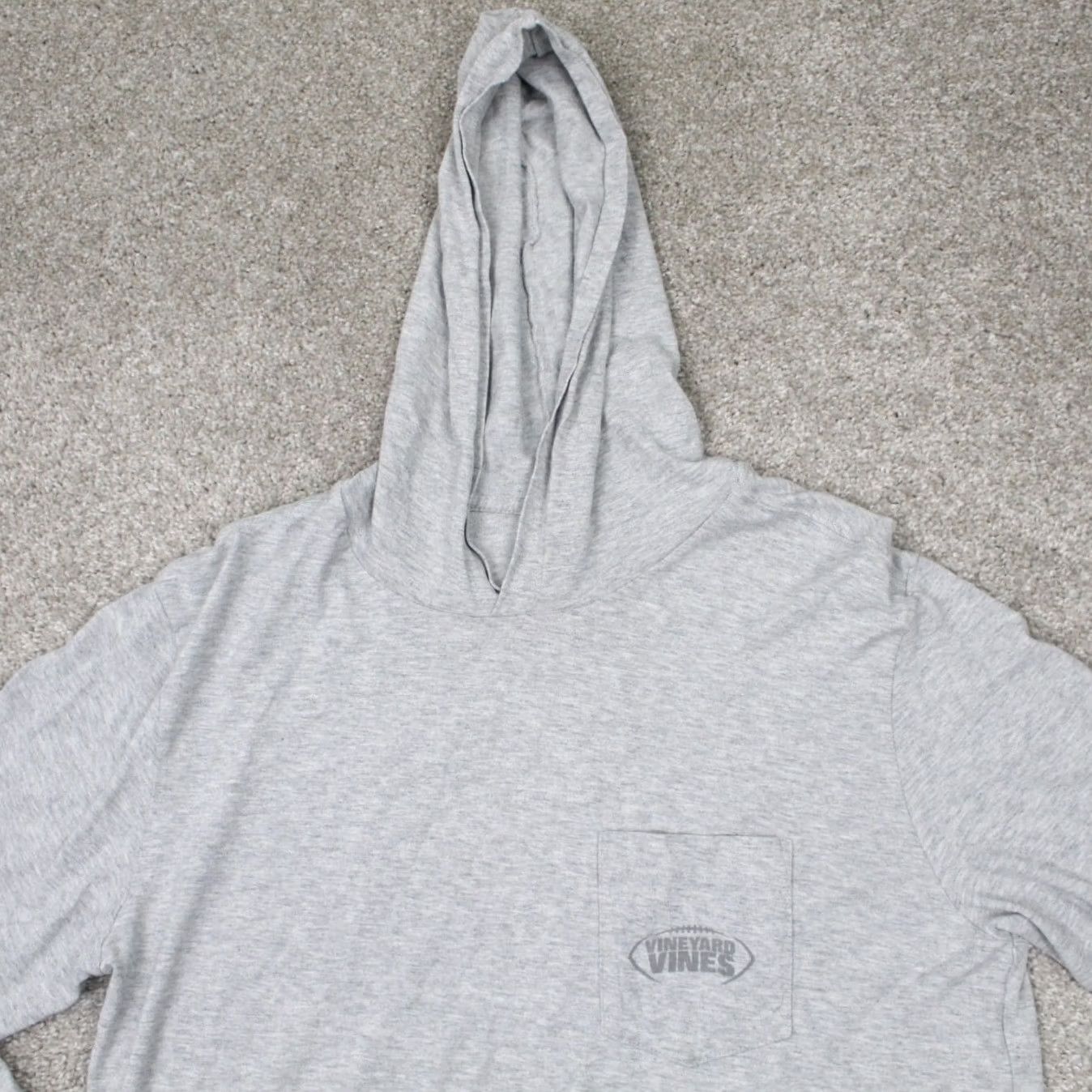 Vineyard Vines Vineyard Vines Hoodie Mens Small Gray Football Long Sleeve Pullover Hooded Sweatshirt Size US S / EU 44-46 / 1 - 6 Thumbnail