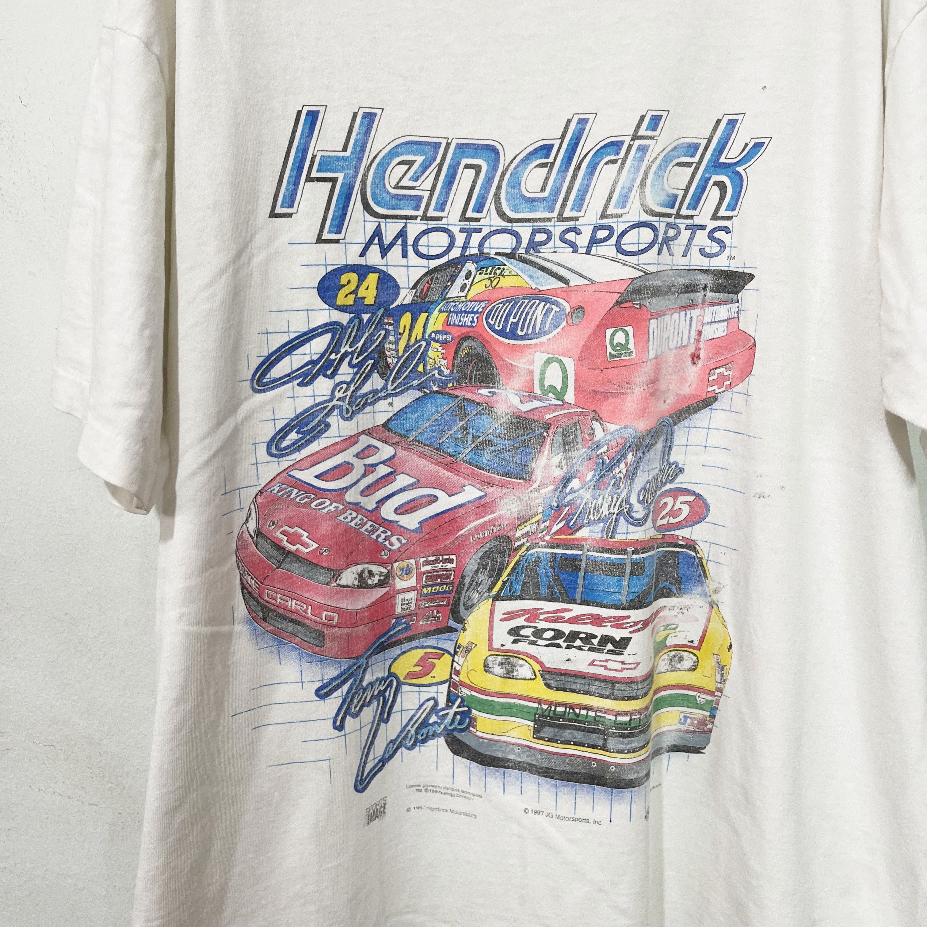 Vintage Vintage 1997 Hendrick Motorsports T-Shirt Size US XL / EU 56 / 4 - 2 Thumbnail