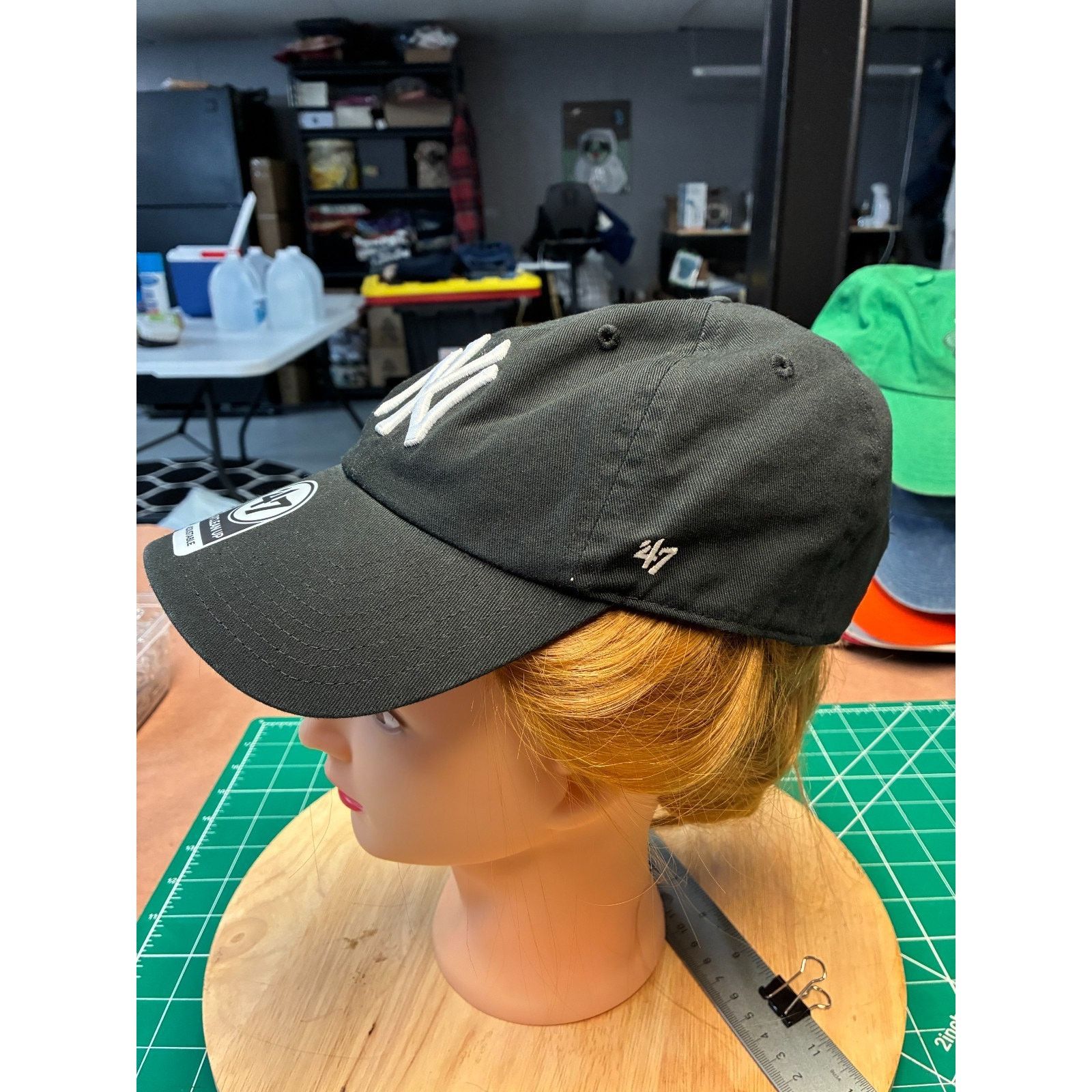 47 Brand ’47 Brand New York Yankees Hat Clean Up Adjustable Black Red Size ONE SIZE - 4 Thumbnail