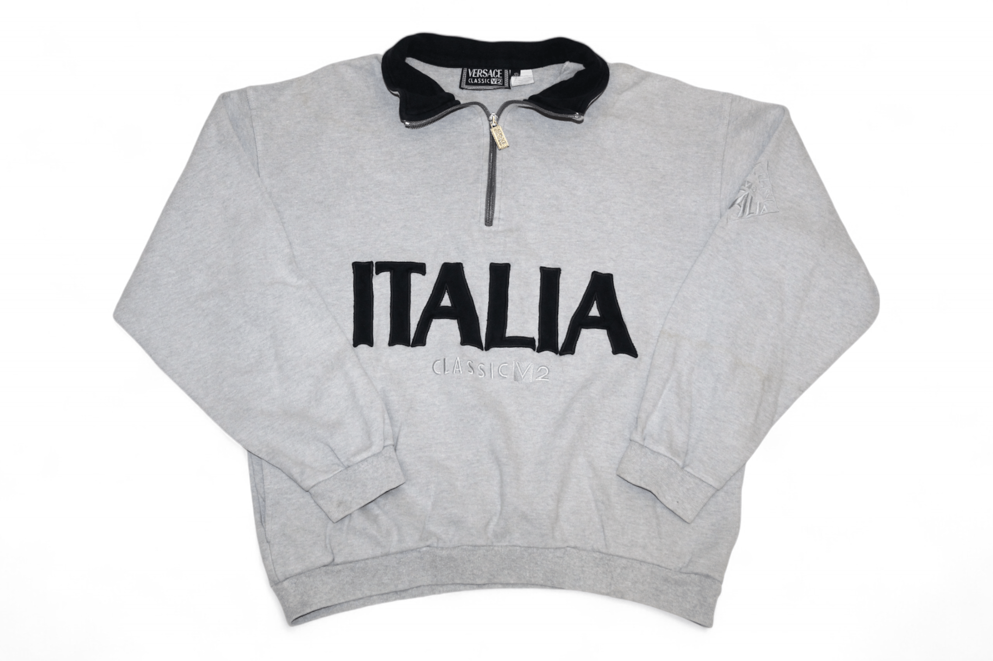 Versace VTG Versace Classic V2 ITALIA big logo baggy sweatshirt Size US S / EU 44-46 / 1 - 11 Thumbnail