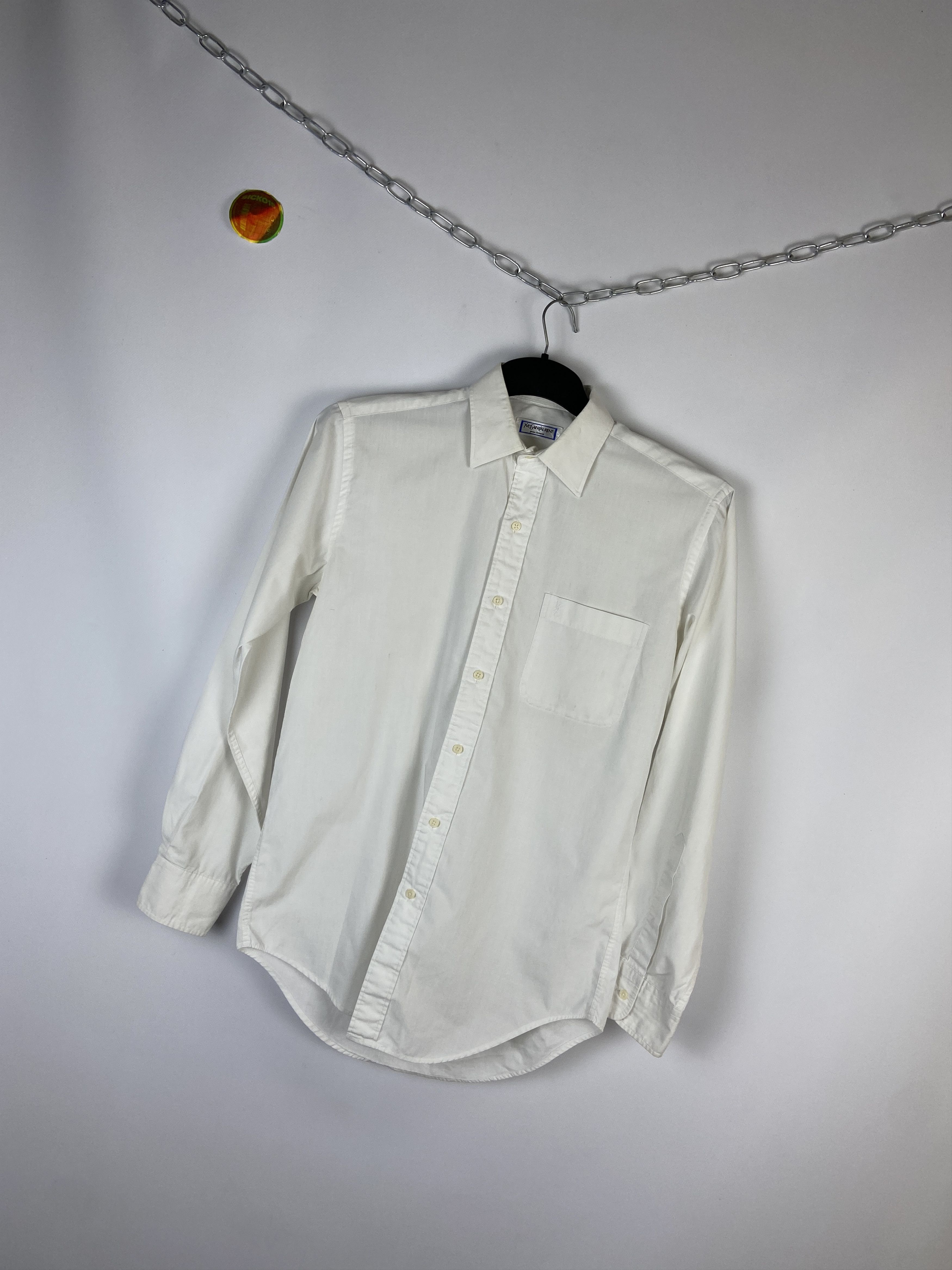 Vintage YSL YvesSaintLaurent Vintage Men’s Shirt Button Ups Size US M / EU 48-50 / 2 - 2 Thumbnail