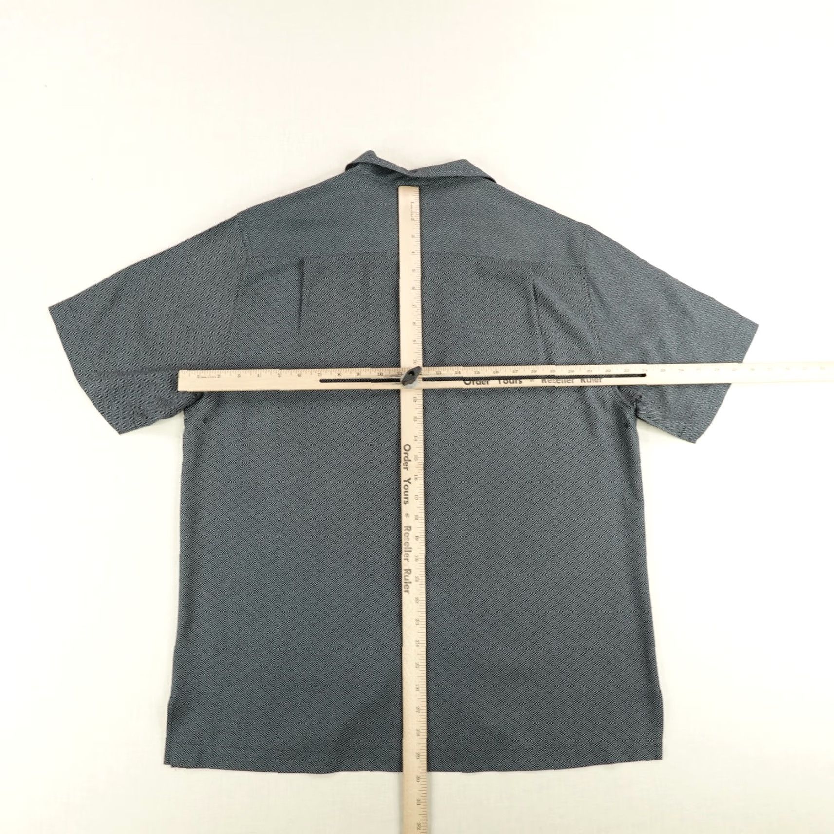 Nat Nast VINTAGE Nat Nast Shirt Mens Medium Silk Casual Short Sleeve Button-Up Geometric Diamond Pattern Black Men's Size US M / EU 48-50 / 2 - 7 Thumbnail