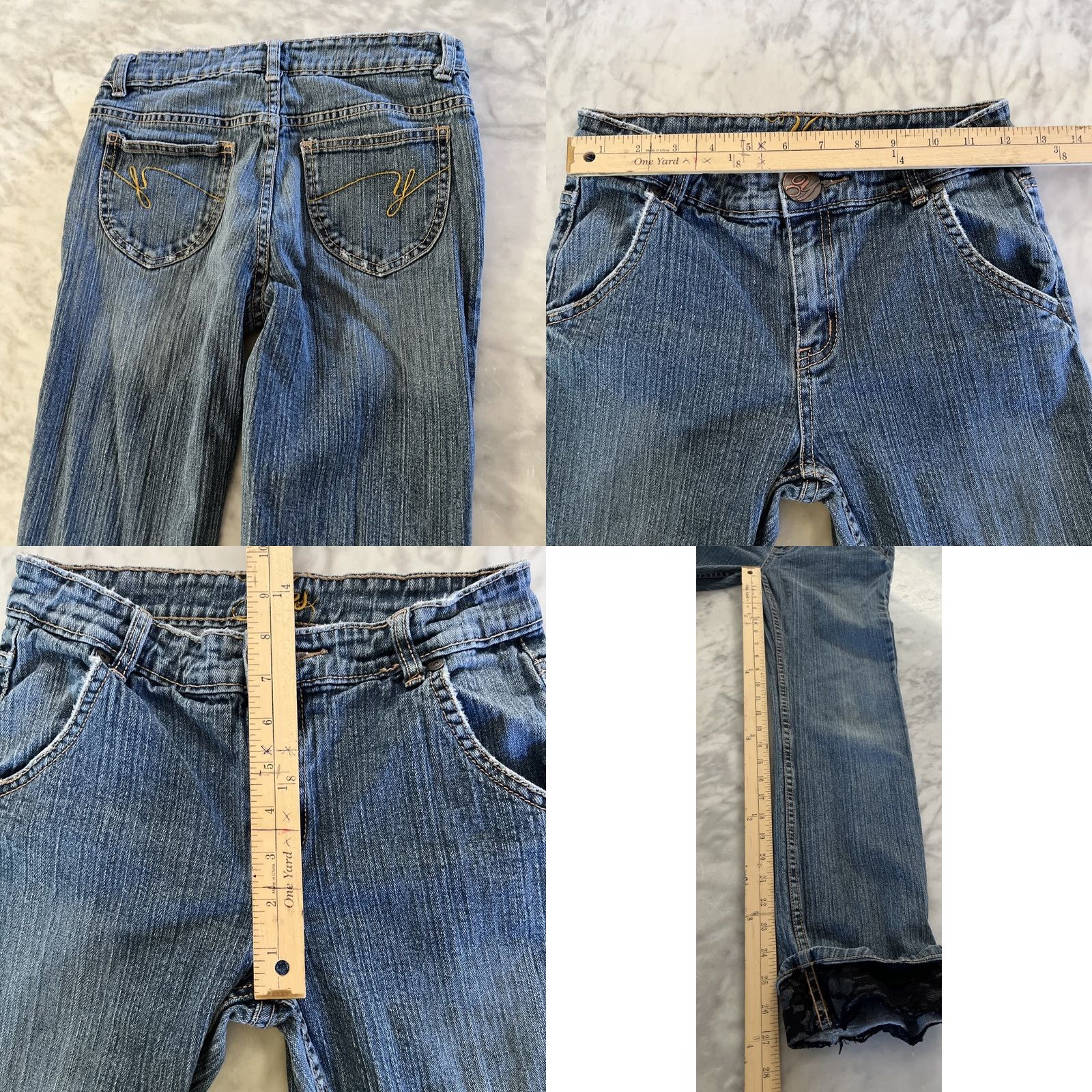 Vintage VINTAGE YES Blue Jeans Lace Trim Women’s 14 Th50160 Style Skinny 27in Inseam Denim Fall Bohemian Womens Size 36" / US 14 / IT 50 - 8 Thumbnail