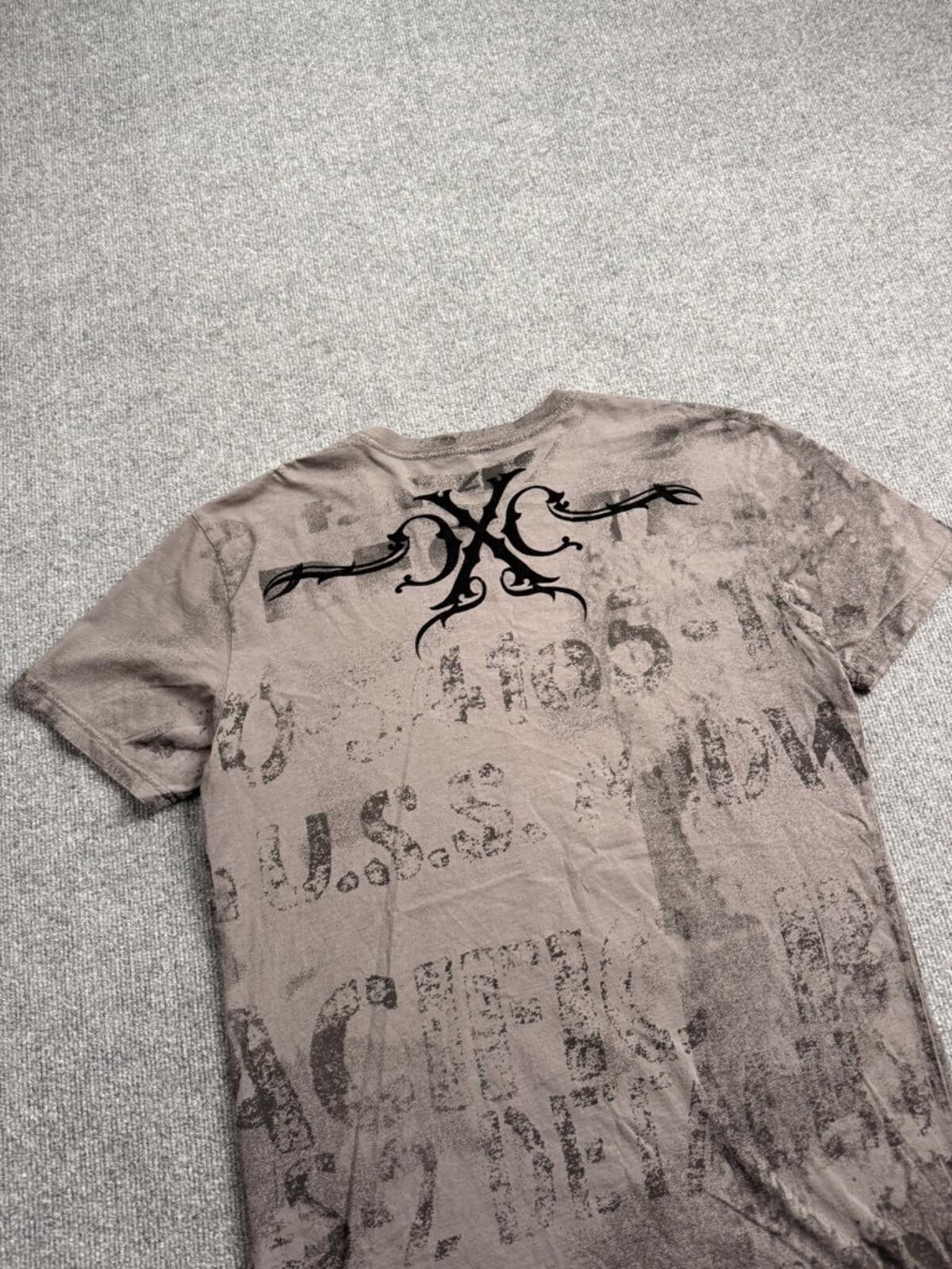 Other Y2K Xtreme Couture Affliction T-Shirt AOP Gray Mens L Size US L / EU 52-54 / 3 - 5 Thumbnail