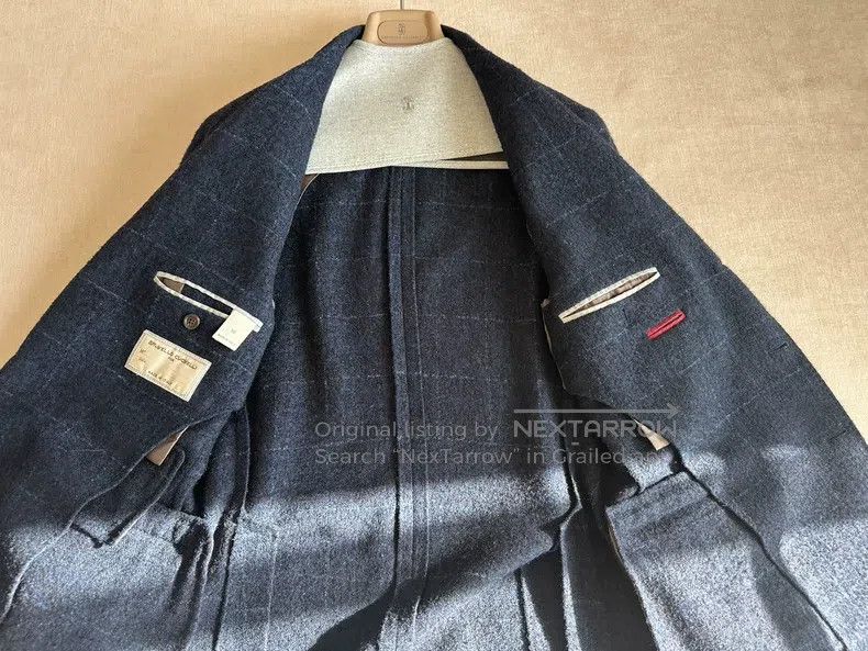 Brunello Cucinelli Brunello Cucinelli Wool/Cashmere Single Breast Suit, Unlin Size 50L - 2 Thumbnail