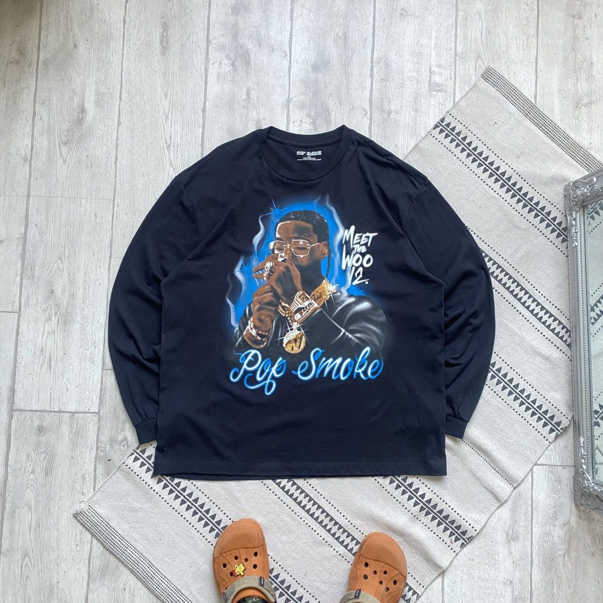 Band Tees 🚬 Pop Smoke long sleeve T-shirt Rap tee Travis Scott Size US XXL / EU 58 / 5 - 1 Thumbnail