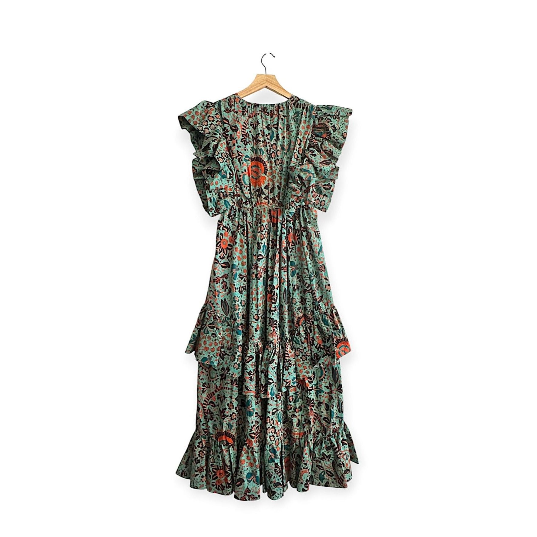 Ulla Johnson Ulla Johnson Delila Dress Jade Floral Print Cotton Midi Size Size S / US 4 / IT 40 - 2 Thumbnail