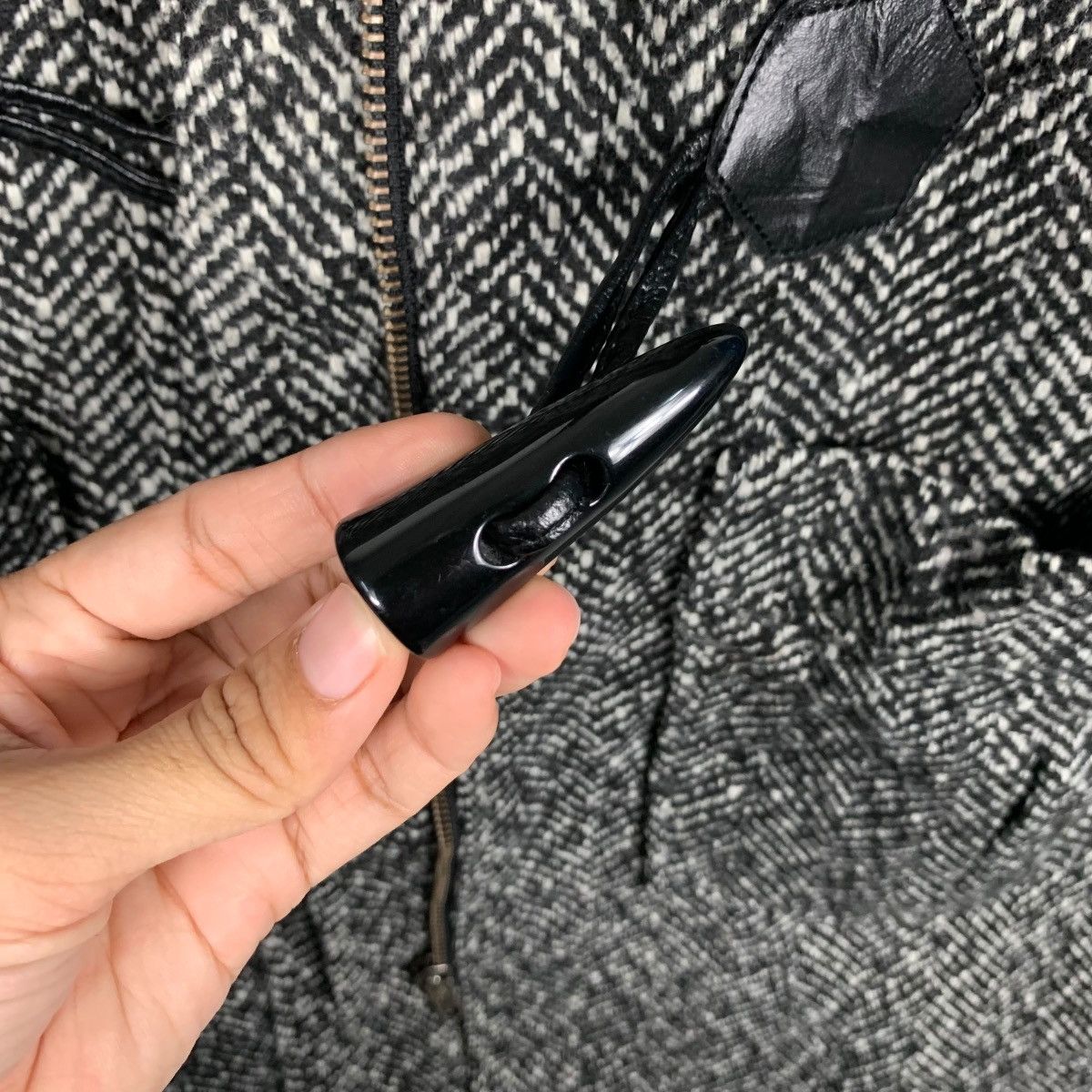 SLY SLY Herringbone Duffle Coat Jacket #1696-C75 Size M / US 6-8 / IT 42-44 - 15 Thumbnail
