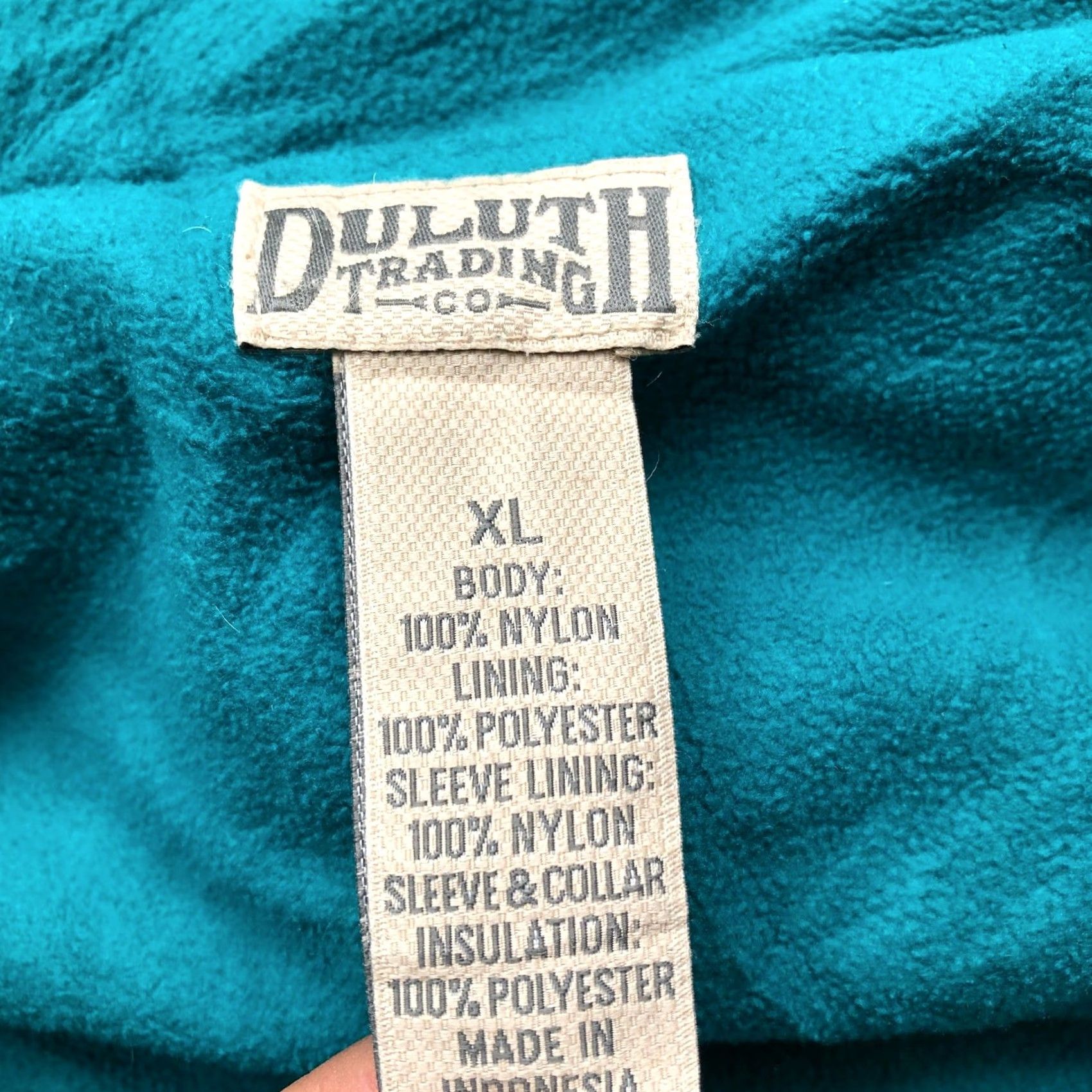 Vintage Duluth Trading Fleece Lined Softshell Jacket Women's XL Mock Neck Navy Green Size XL / US 12-14 / IT 48-50 - 3 Thumbnail
