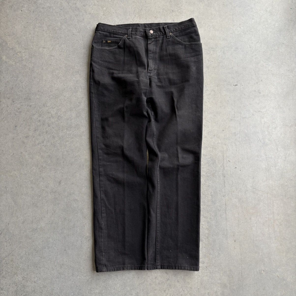 Lee × Levi's × Vintage Vintage 80's Lee Jeans Wrangler Boot Cut Style 38x34 Black Size US 38 / EU 54 - 9 Thumbnail
