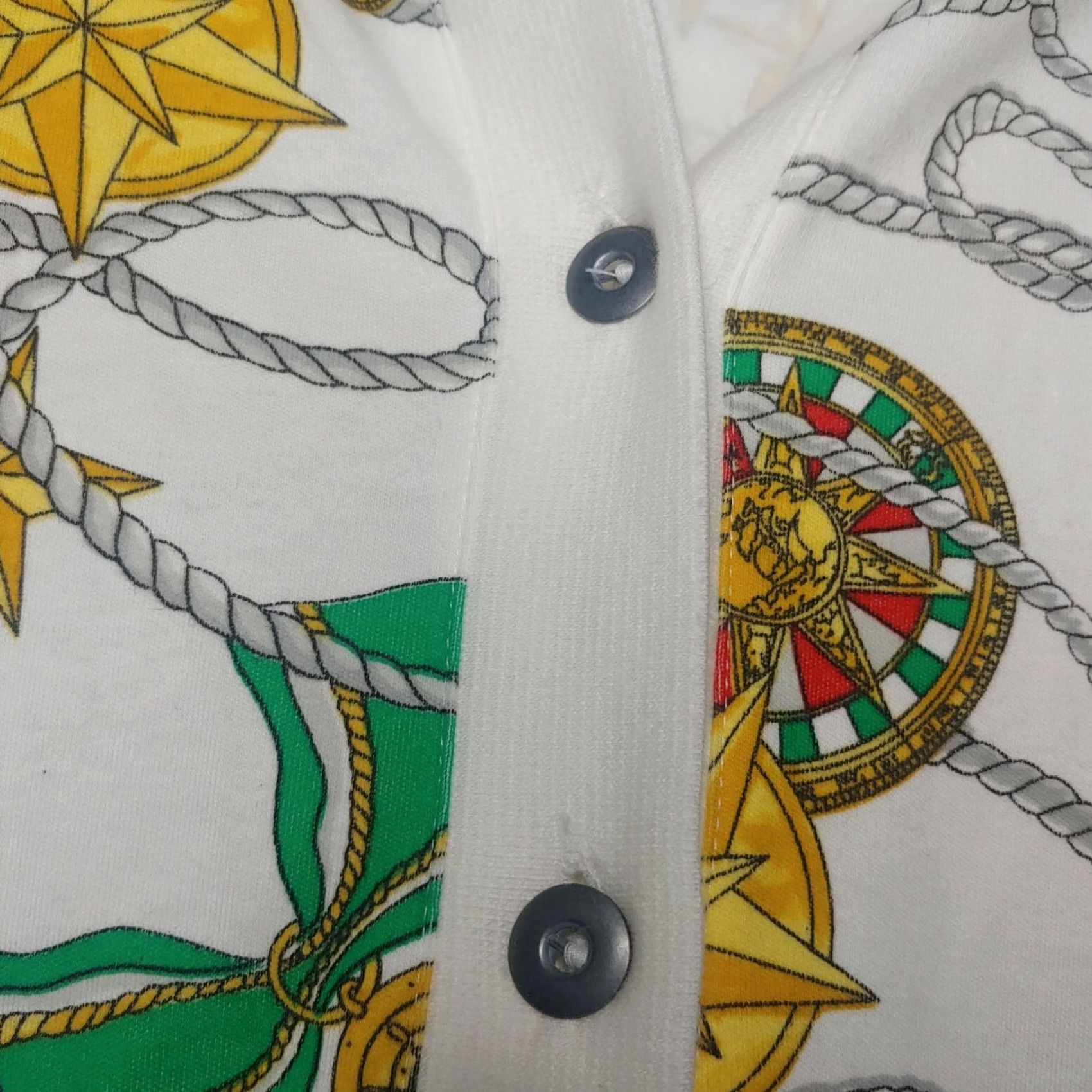 Nautica VINTAGE Aileen Petite Shirt Small Nautical Print Button Sail Boating Cardigan Button Up T Mens Womens Girls Boys Size S / US 4 / IT 40 - 5 Thumbnail
