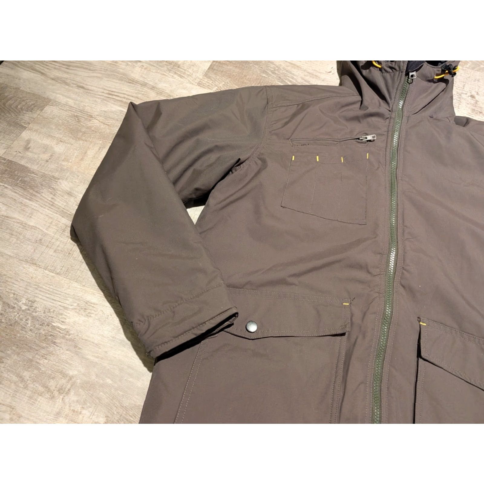 Vintage Hard Land Jacket Mens Tactical Series Outdoor Insulated Mid-Length Zip Hooded Pockets Waterproof Green Size M Military Coat Size US M / EU 48-50 / 2 - 4 Thumbnail
