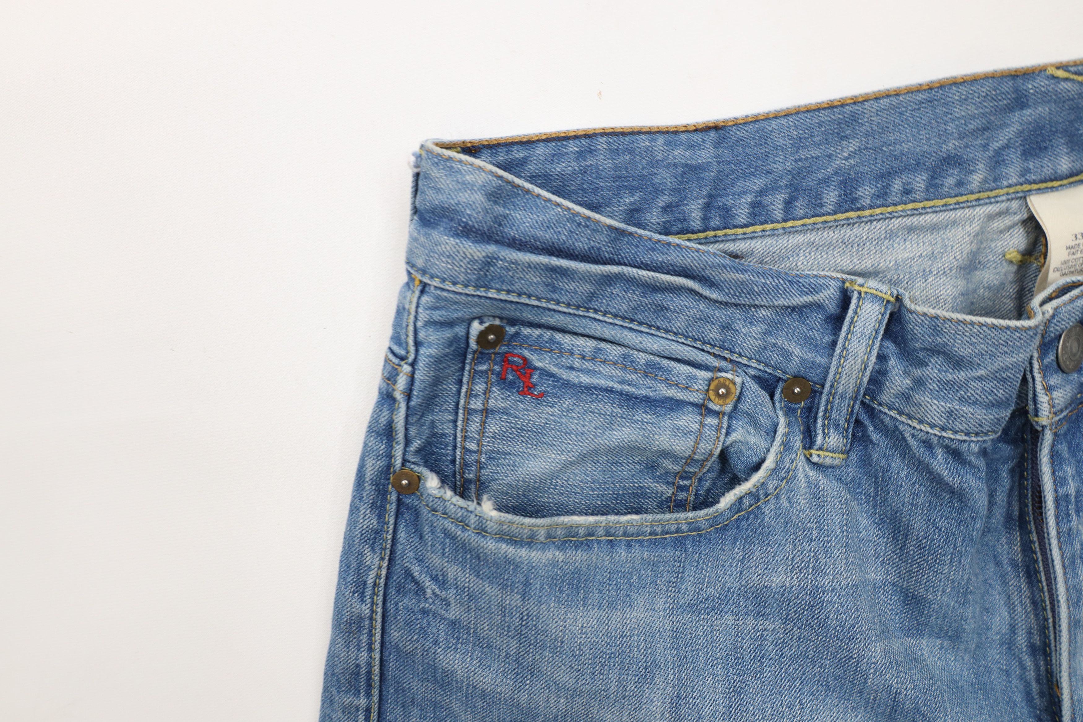 Polo Ralph Lauren × Vintage Vintage Ralph Lauren 67 Vintage Cut Wide Leg Jeans Blue Size US 33 - 10 Thumbnail