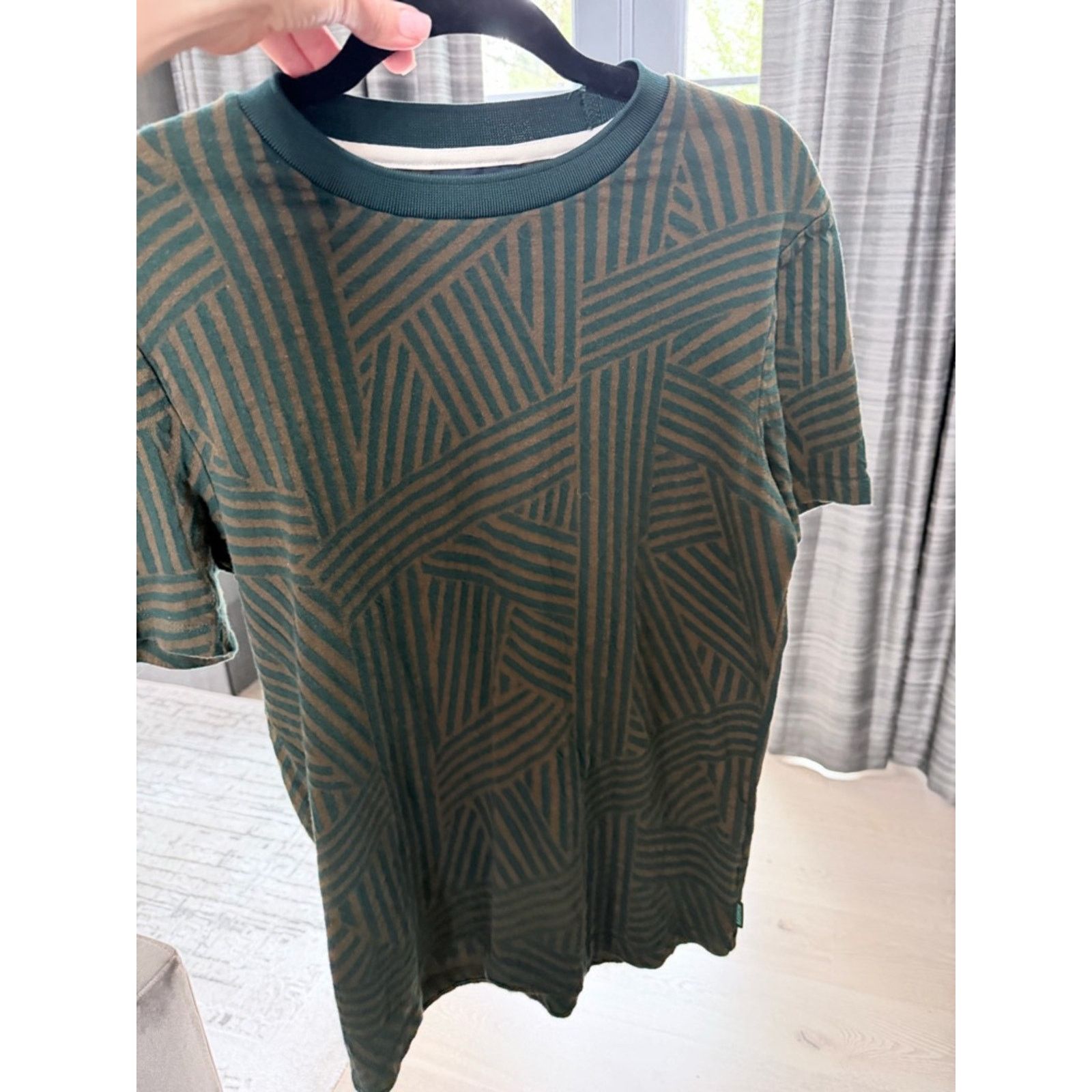 Scotch & Soda Mens Scotch and Soda Crew Neck Tee - Green/Brown size S Size US S / EU 44-46 / 1 - 10 Thumbnail