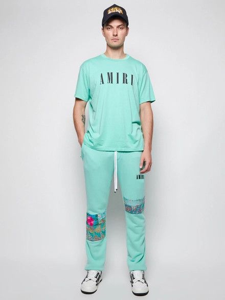 Amiri o1y0525 Logo Jogger & Sweatpant in Light Green Size US 34 / EU 50 - 5 Thumbnail
