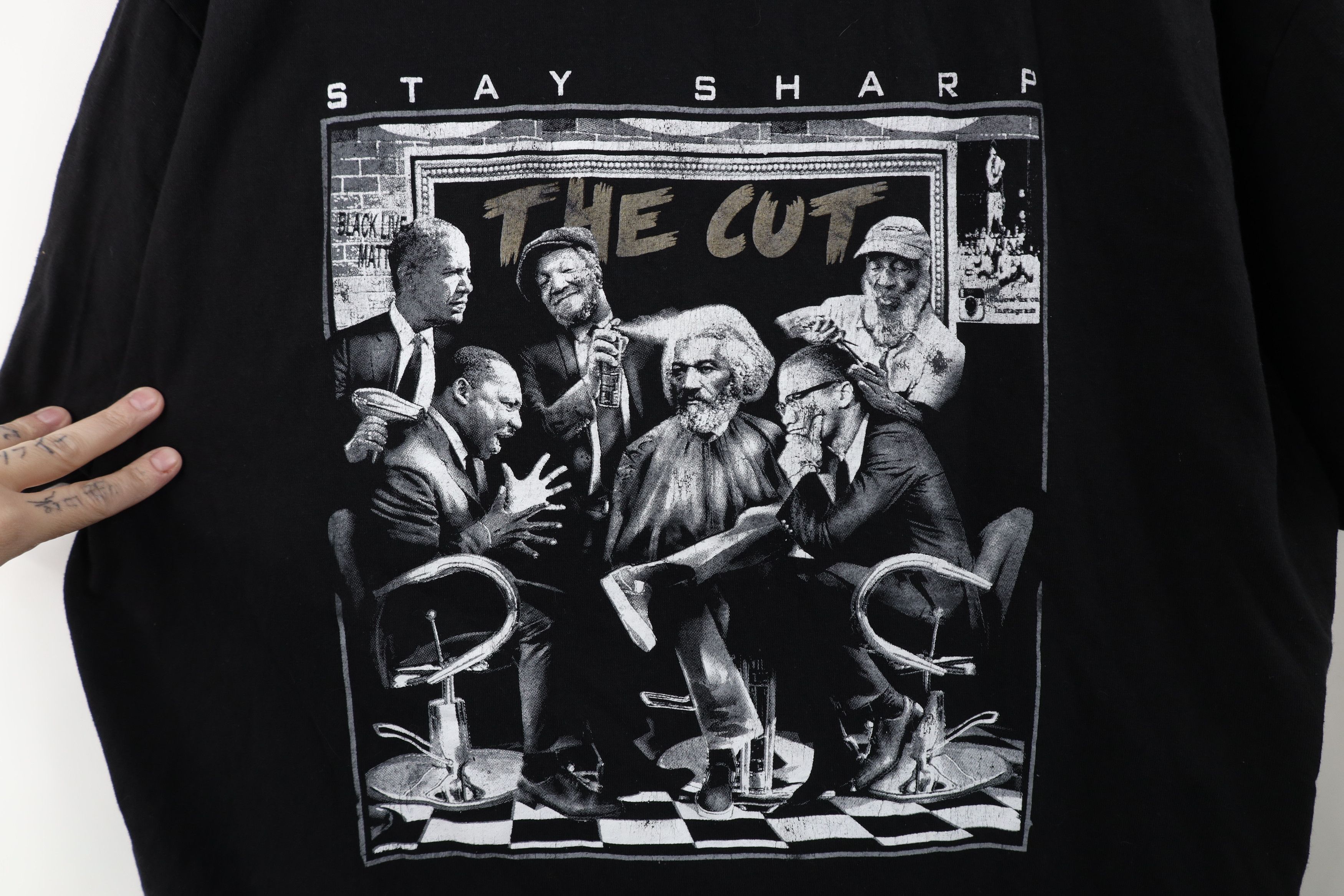 Vintage Streetwear MLK Jr Obama Malcom X Frederick Douglass T-Shirt Size US XXL / EU 58 / 5 - 4 Thumbnail