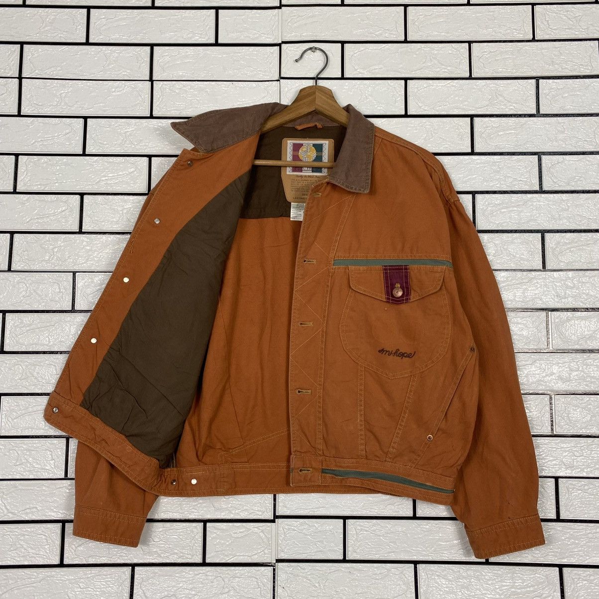 Japanese Brand 🔥CROPPED HUNTING JACKET DUCK CANVAS MACHOPE ISSEY MIYAKE Size US L / EU 52-54 / 3 - 11 Thumbnail