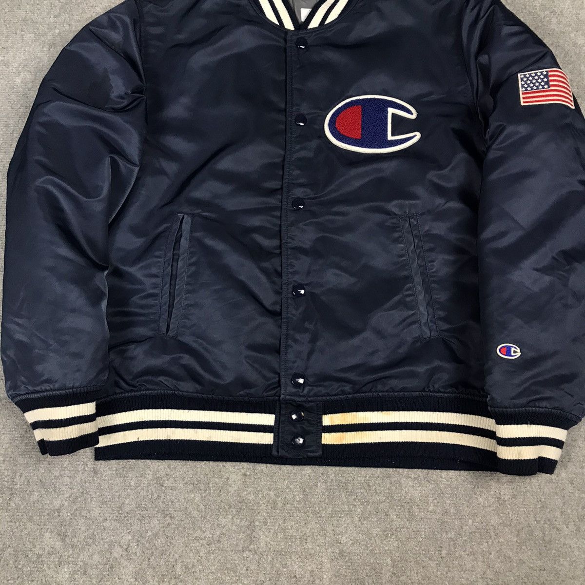 Champion CHAMPION SNAP BUTTON VARSITY STYLE JACKET Size US M / EU 48-50 / 2 - 5 Thumbnail