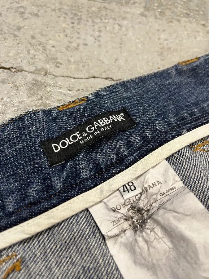 Dolce & Gabbana 2000s Dolce & Gabbana Distressed Blue Denim Jeans Size US 32 / EU 48 - 12 Thumbnail