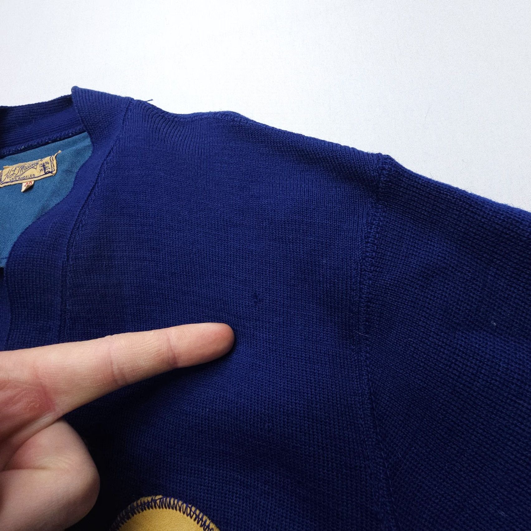 CO VINTAGE HL Whiting Co Shooting Cardigan Mens Small Wool Blue 50s 60s USA Full Zip Zipper Cardigan Men Size US S / EU 44-46 / 1 - 6 Thumbnail