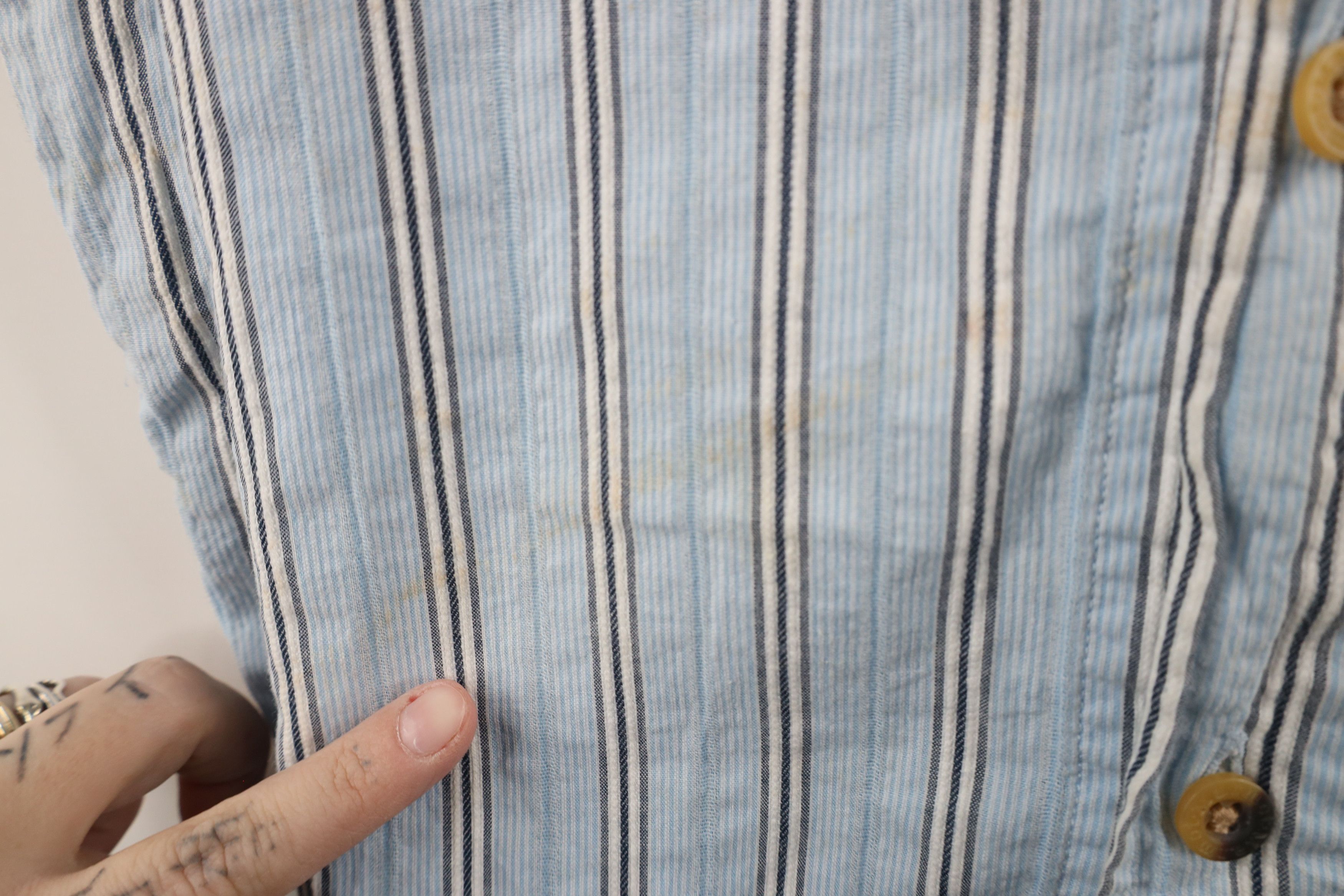 Marmot × Vintage Marmot Striped Seersucker Short Sleeve Button Shirt Blue Size US L / EU 52-54 / 3 - 4 Thumbnail